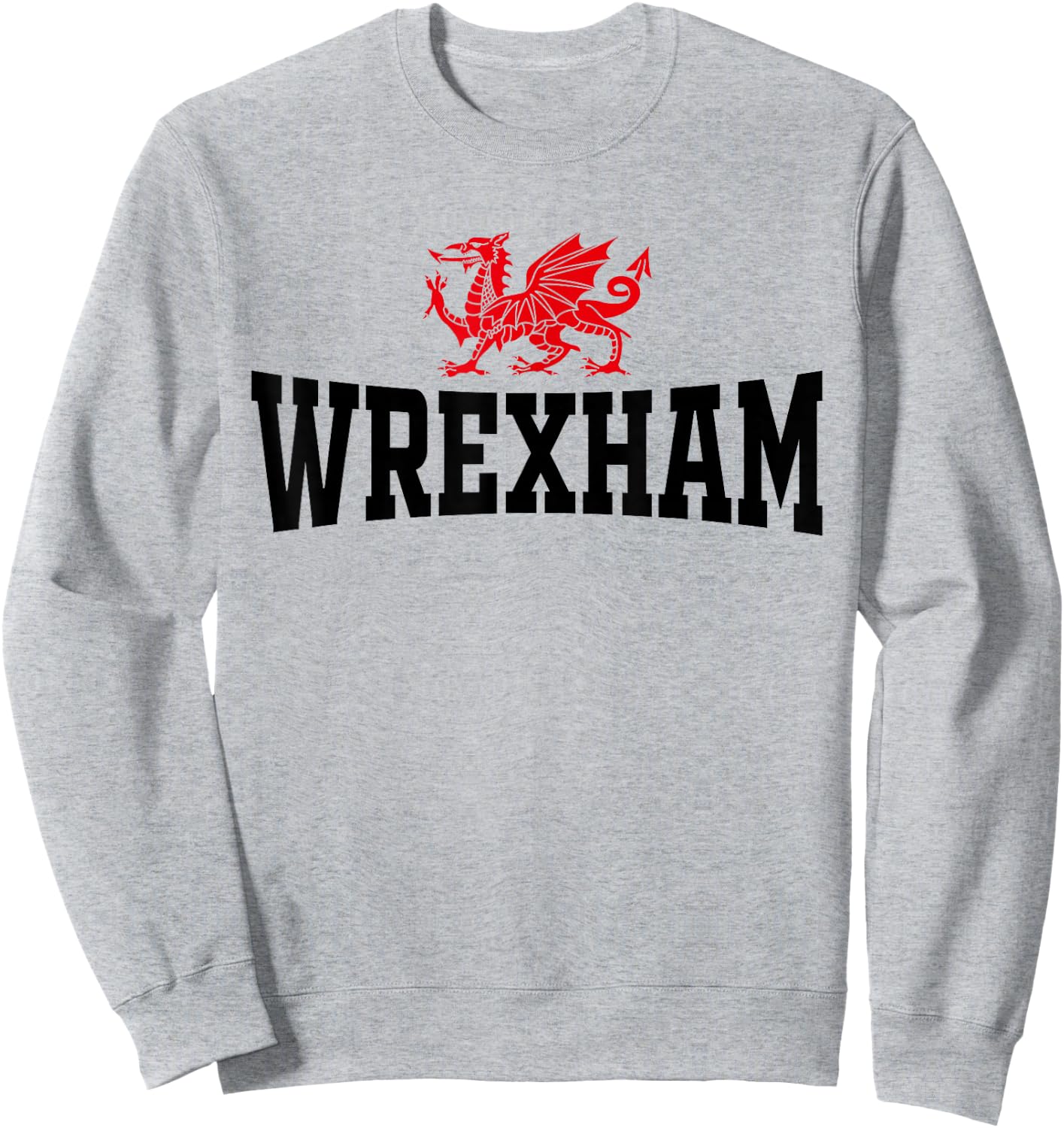 Wrexham City, Wales, Roter Drache, Wrecsam Cymru, Grafschaft Wales Sweatshirt - Sweatshirt | Ash