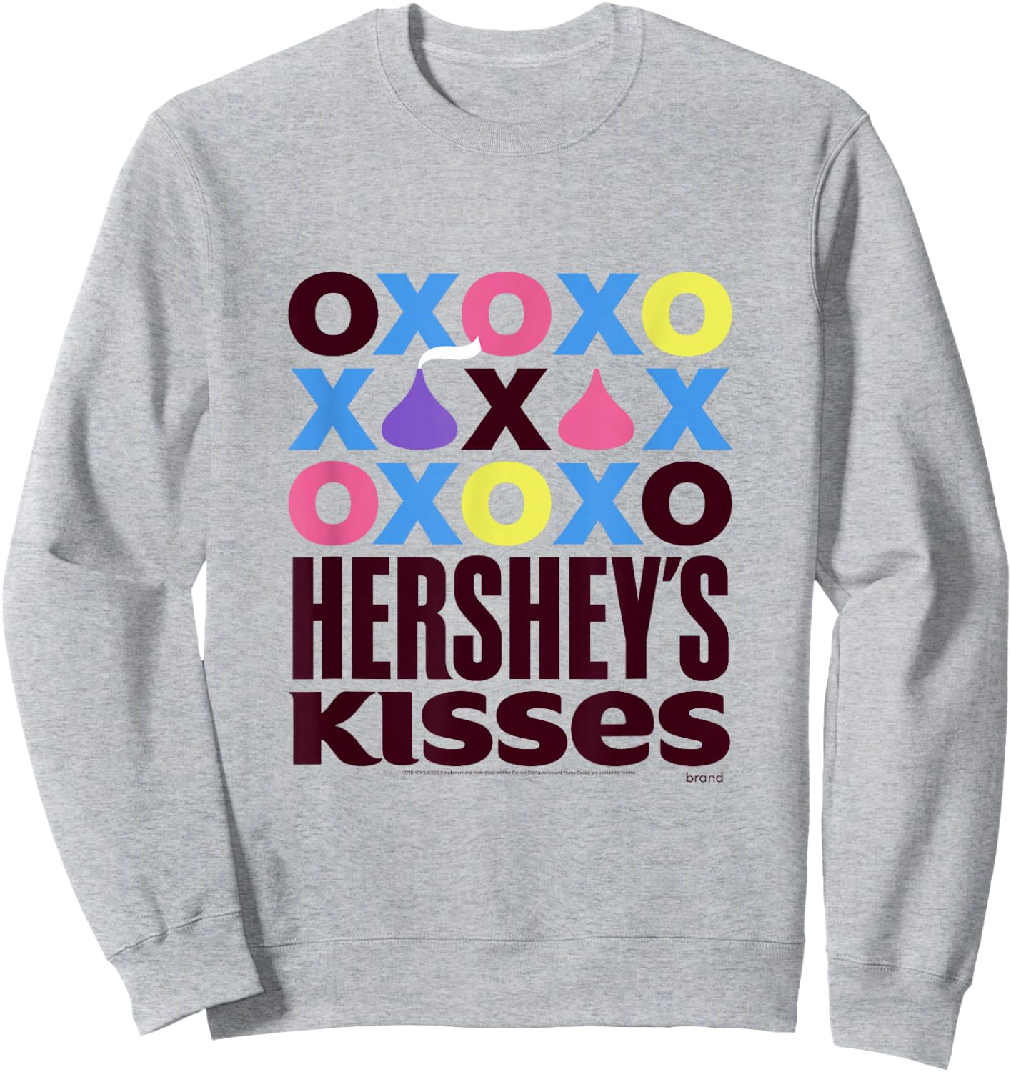 Hershey's Kisses Classic Logo Centered Sweatshirt - Sweatshirt | Ash