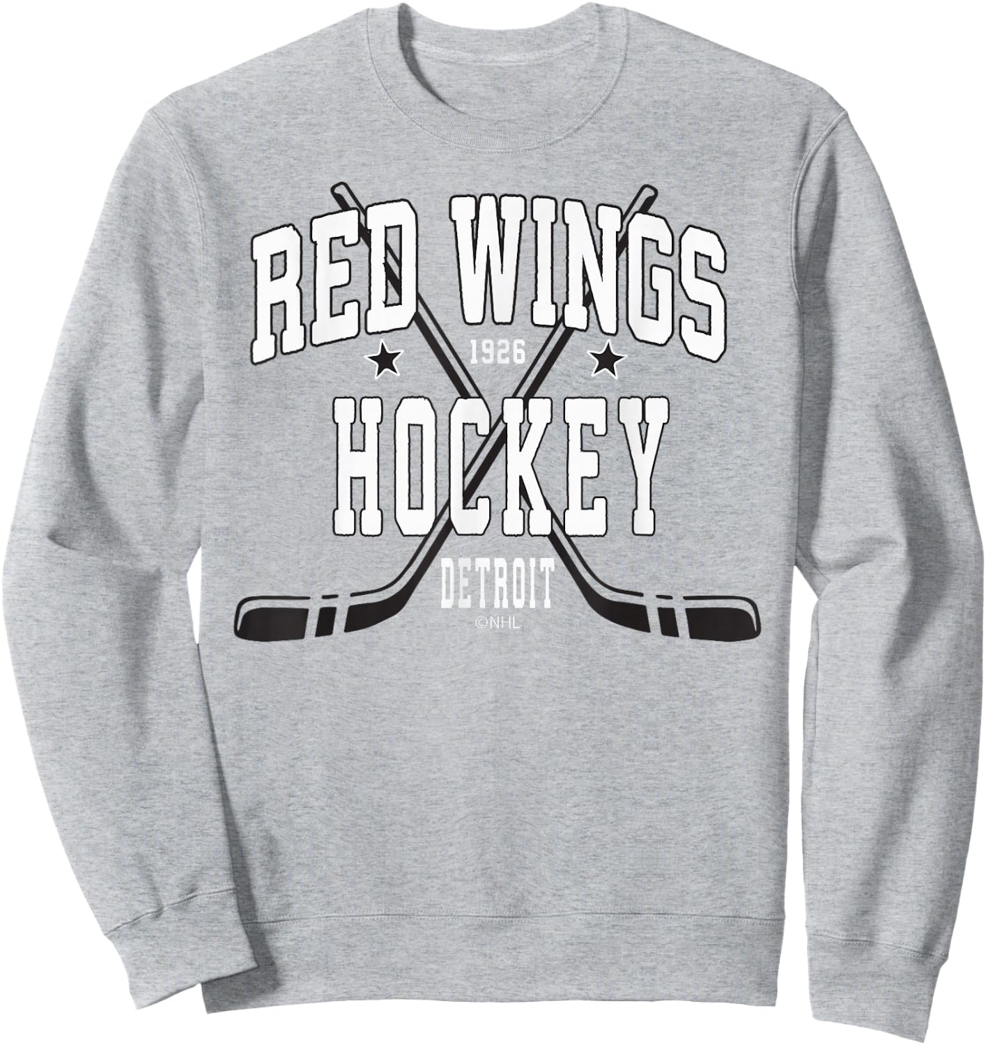 Detroit Red Wings Stars Red Officially Licensed Sweatshirt - Sweatshirt | Ash