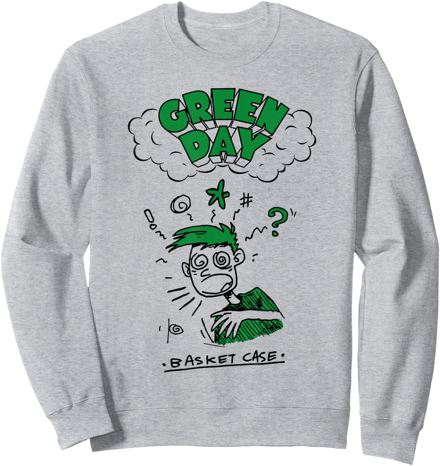 Green Day Basket Case Doodle Sweatshirt - Sweatshirt | Ash