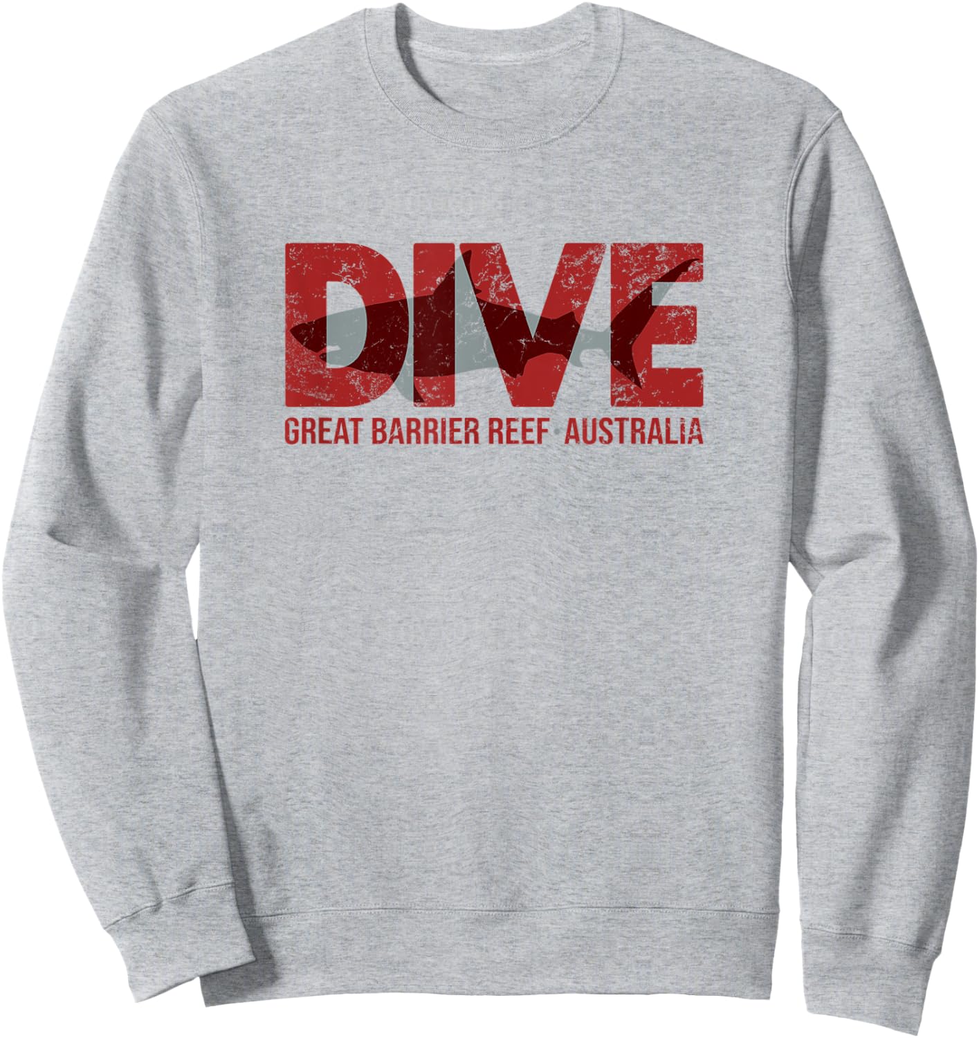 Australia Shark Dive Great Barrier Reef Diving Sweatshirt - Sweatshirt | Ash