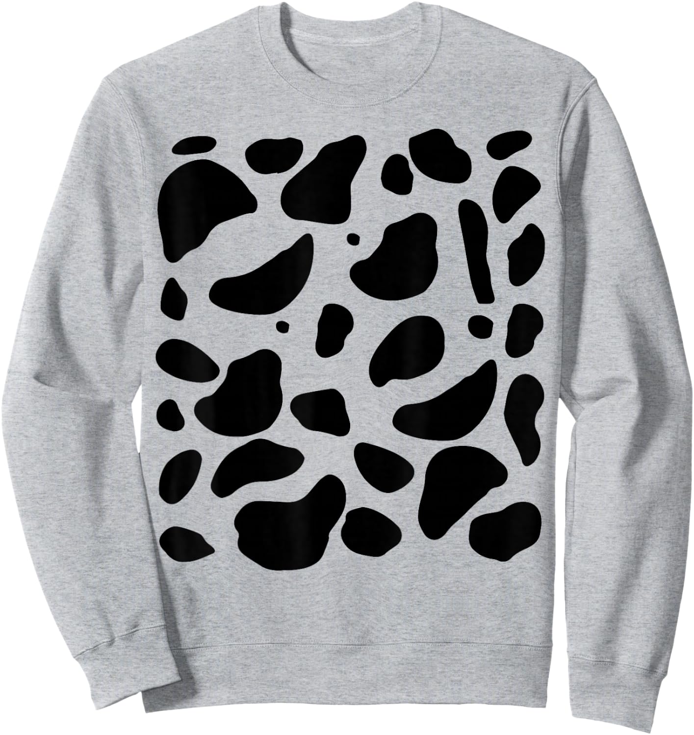 Funny Cow Costume Easy Calf DIY Halloween Cow Print Animals Sweatshirt - Sweatshirt | Ash