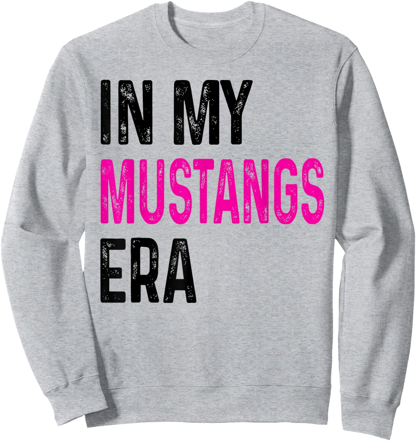 In My Mustangs Era Back to School Spirit Game Retro Groovy Sweatshirt - Sweatshirt | Ash
