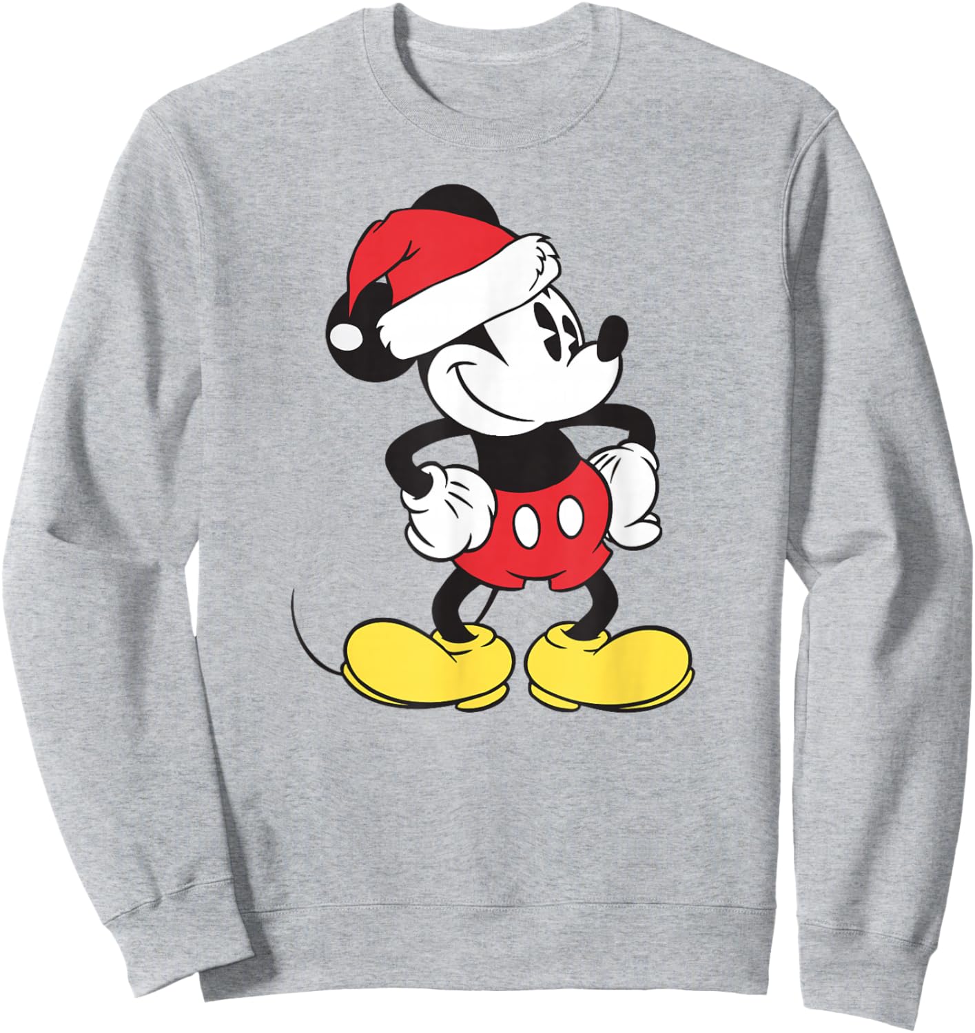Disney - Santa Clause Mickey Mouse Holiday Sweatshirt - Sweatshirt | Ash