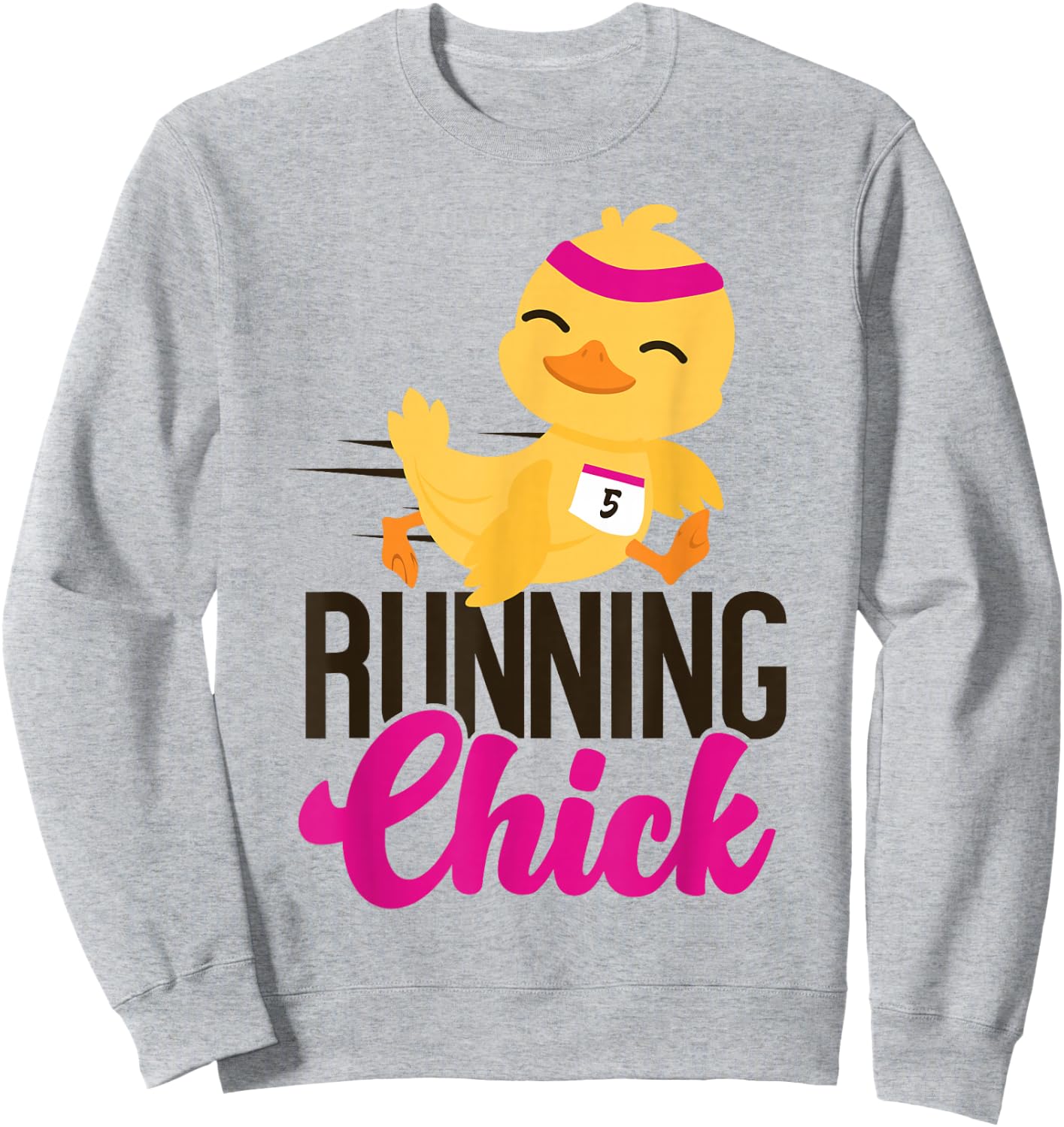 Running Runner Halbmarathon Huhn Mädchen Running Chick Sweatshirt - Sweatshirt | Ash