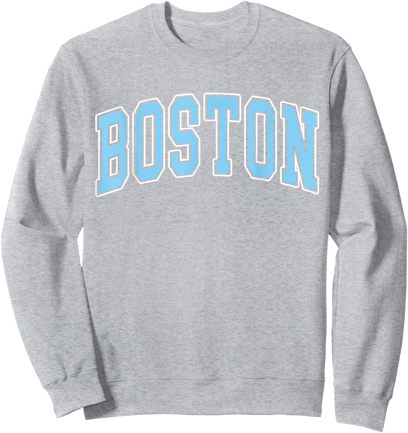 Vintage Cute Pink Baby Blue Boston Outline Arched Girl's Sweatshirt - Sweatshirt | Ash