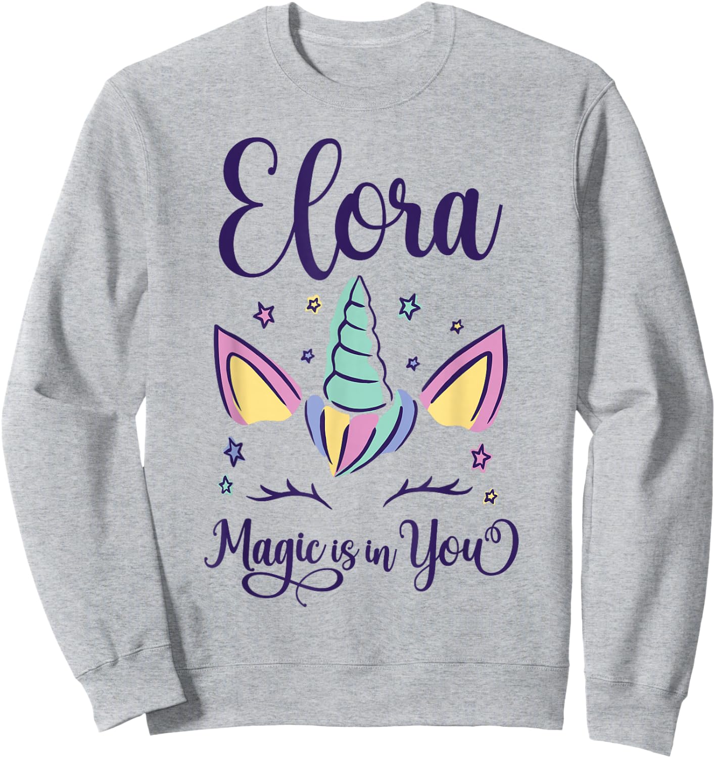 First Name Elora Personalized Elora Sweatshirt - Sweatshirt | Ash