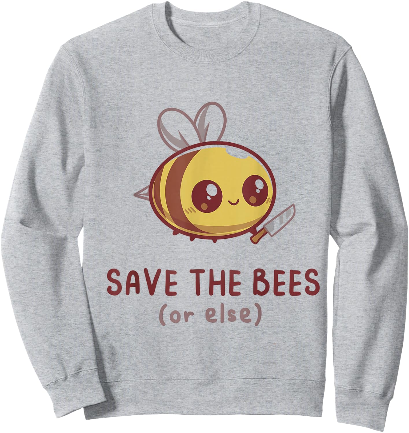 Save the Bees (Or Else) Sweatshirt - Sweatshirt | Ash