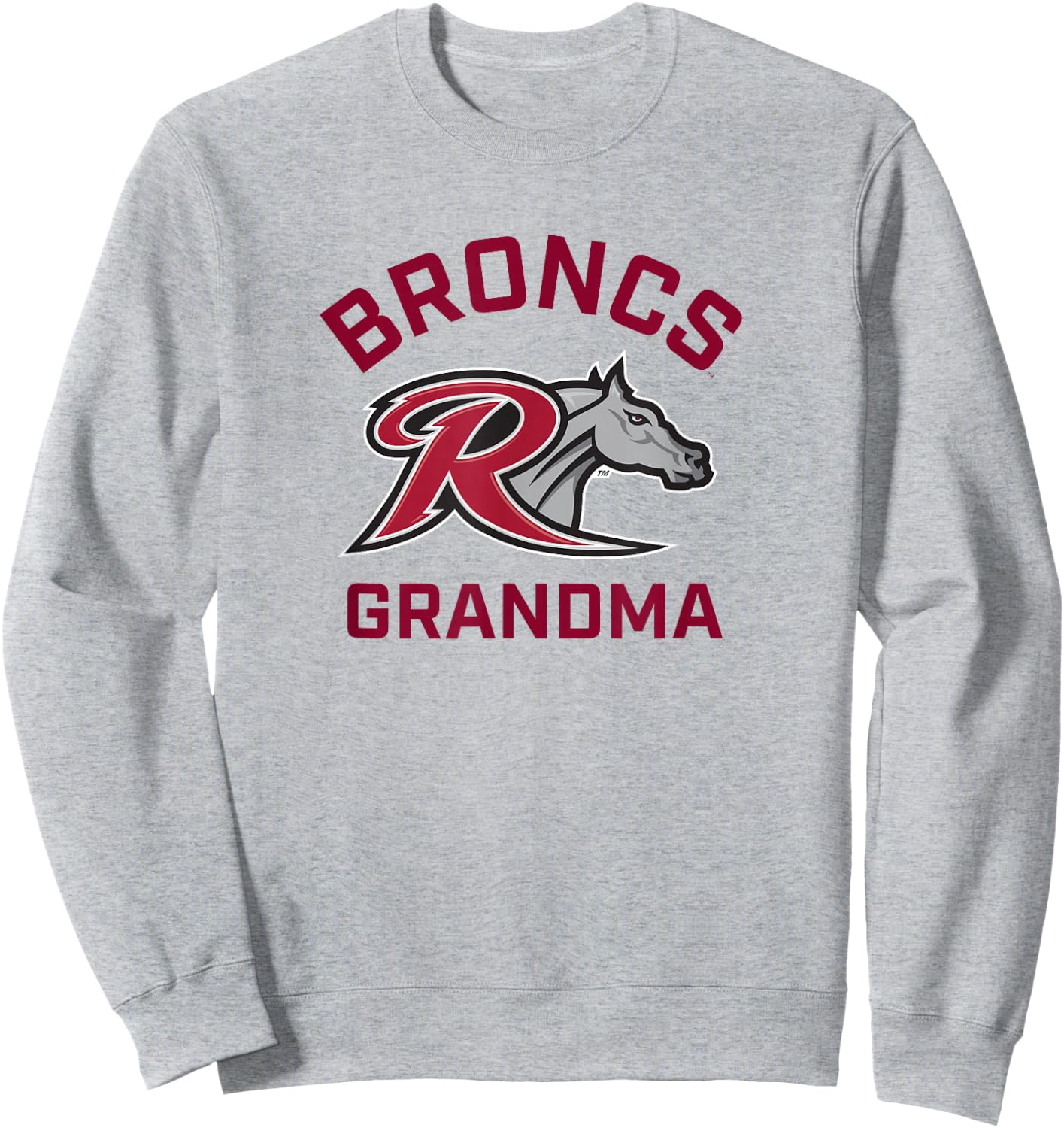 Rider University Broncs Arched Grandma Sweatshirt - Sweatshirt | Ash