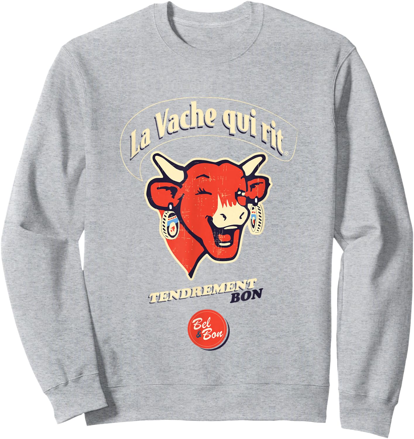 The Laughing Cow French Slogan Sweatshirt - Sweatshirt | Ash