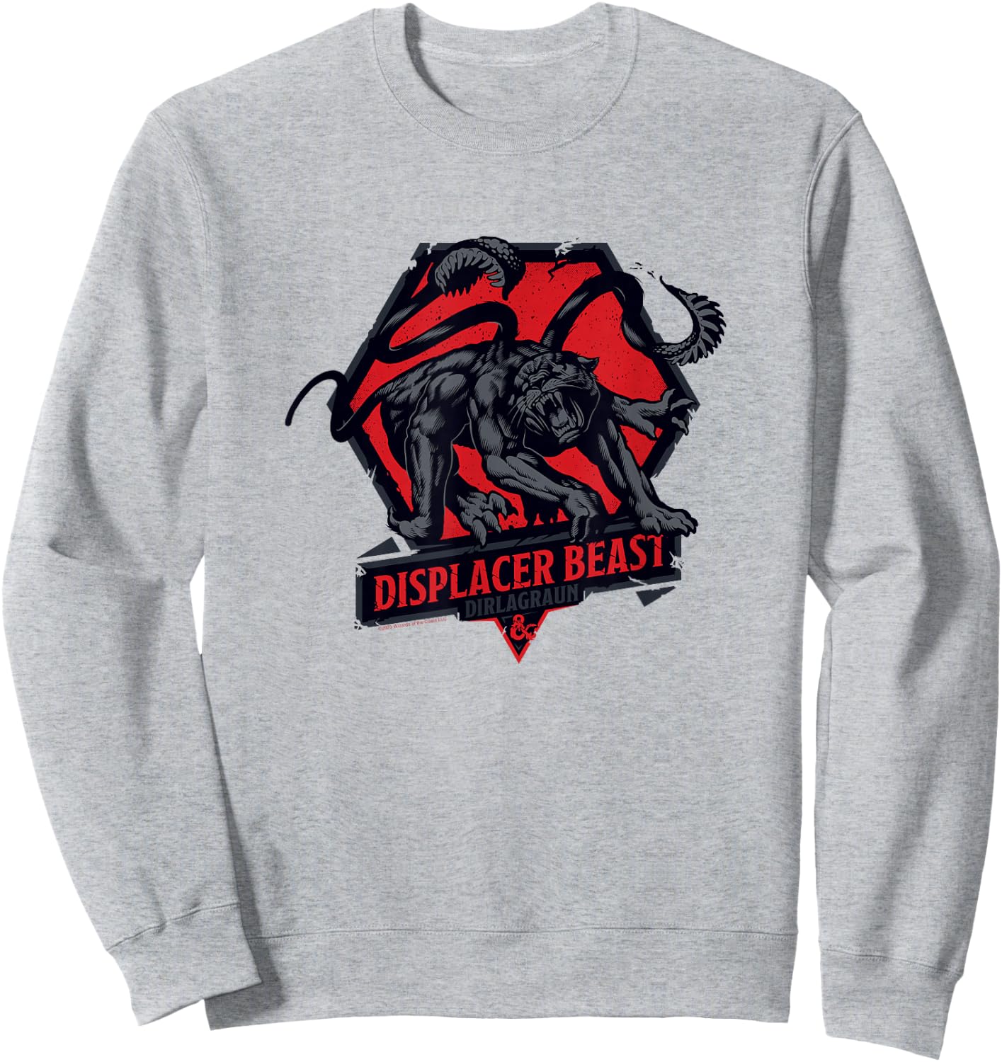 Dungeons & Dragons Displacer Beast Dirlagraun Epic Logo Sweatshirt - Sweatshirt | Ash