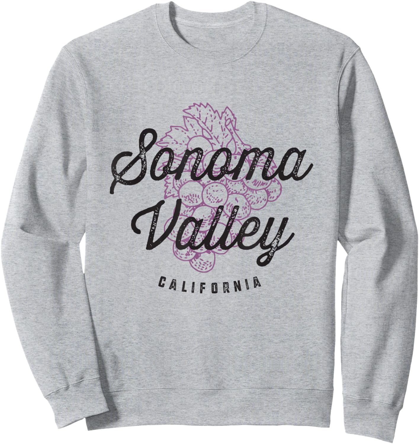 Sonoma Valley California Wine Country Vintage Sweatshirt - Sweatshirt | Ash