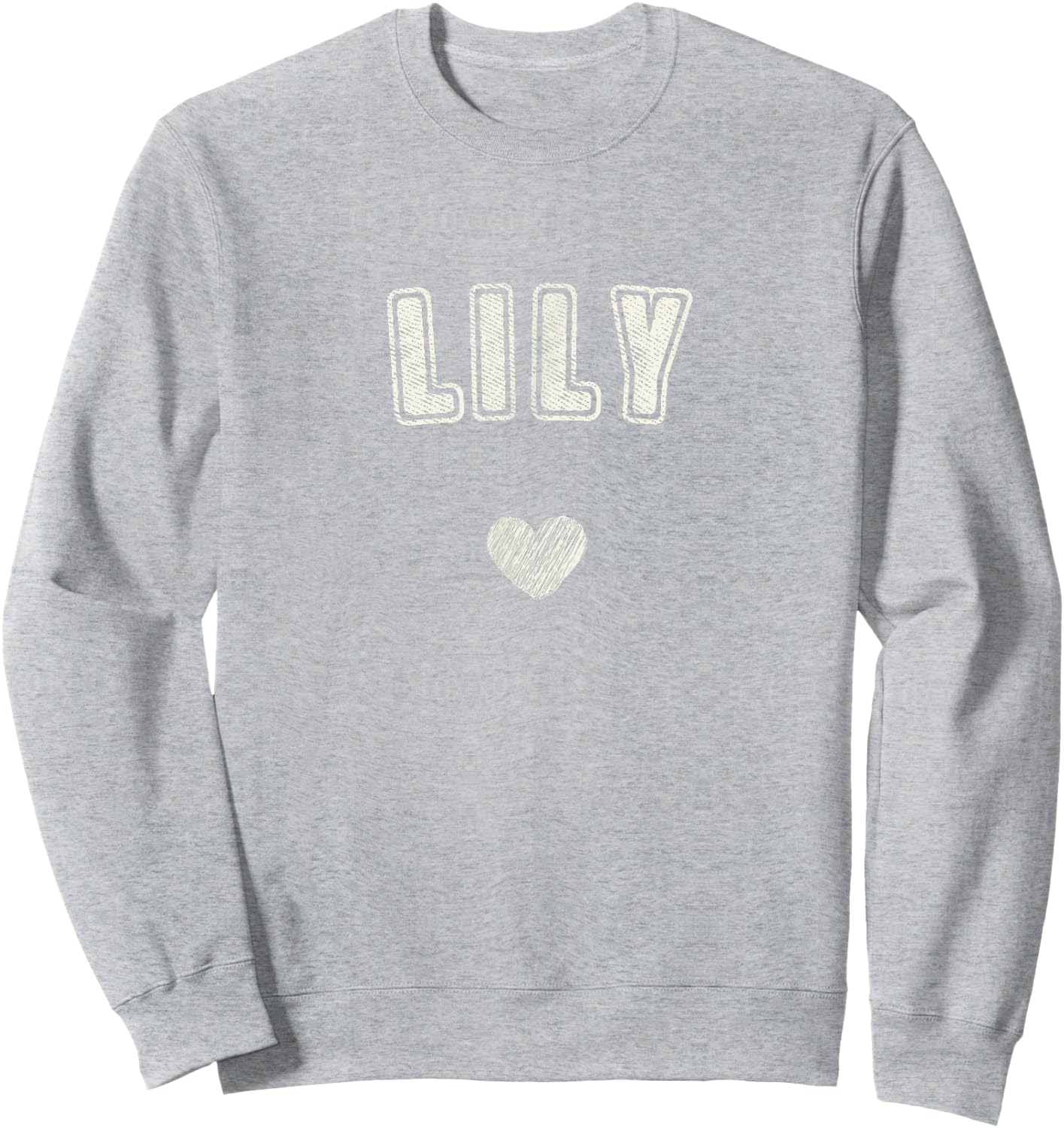 Lily Name Cute Heart Retro Love Lily Sweatshirt - Sweatshirt | Ash