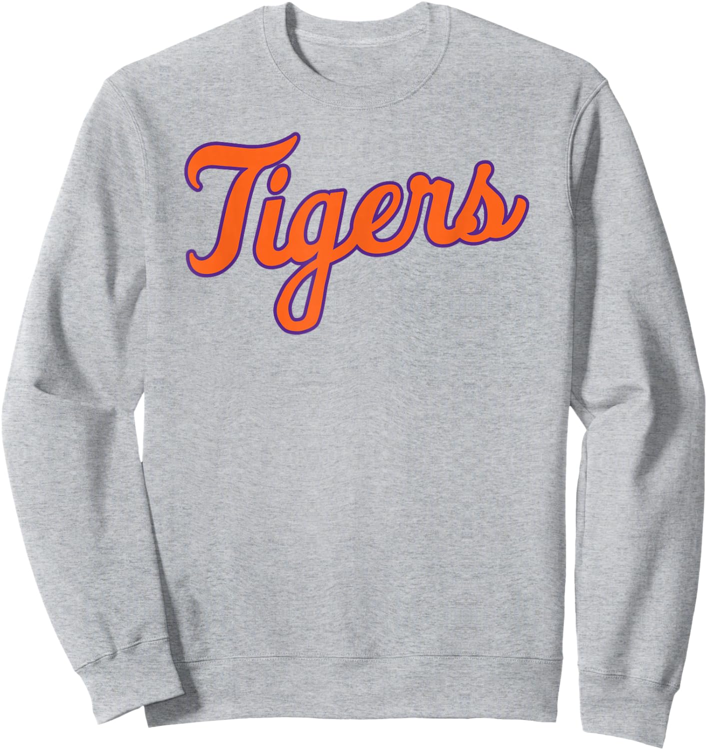 Clemson Tigers Cursive Mascot Officially Licensed Sweatshirt - Sweatshirt | Ash