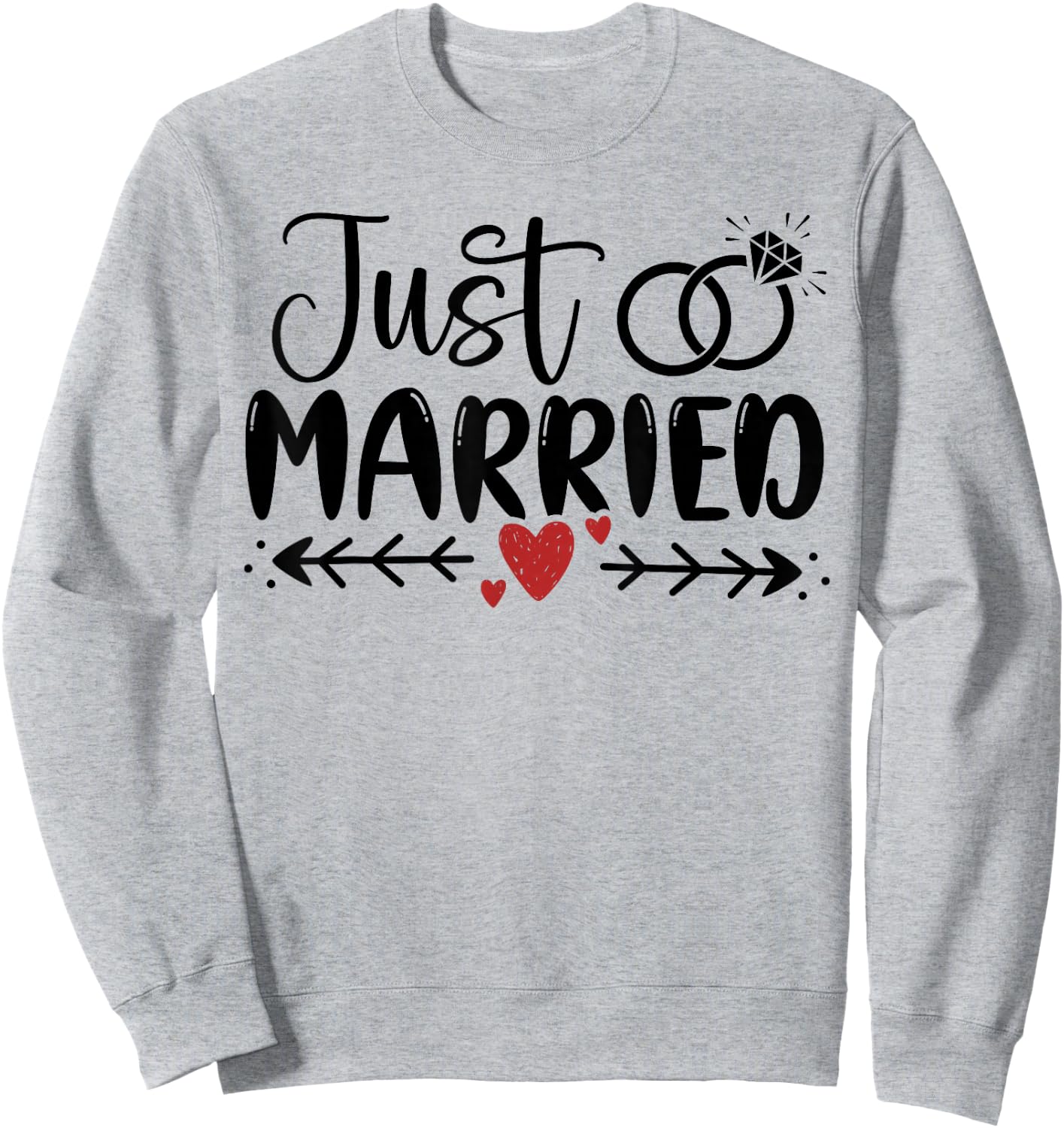 Just Married Paar Brautpaar Brautpaar Ehe Sweatshirt - Sweatshirt | Ash