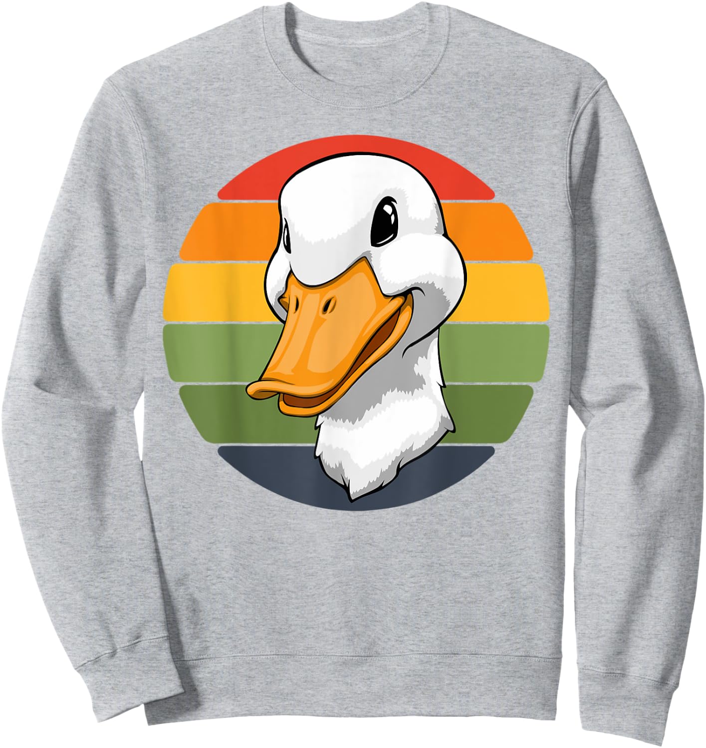 Duck Head Retro Funny Water Ducklings Sweatshirt - Sweatshirt | Ash