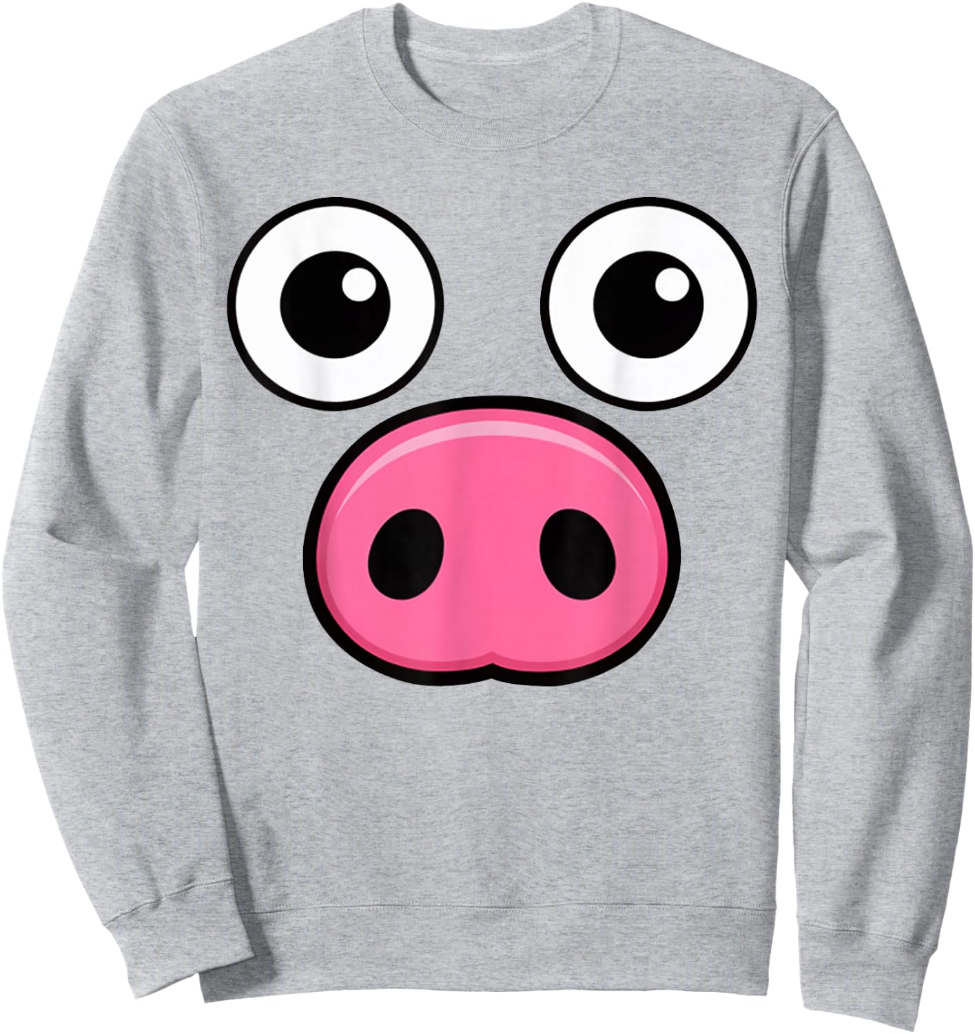 Cute Pig Face Pink DIY Barnyard Animal Halloween Costume Kid Sweatshirt - Sweatshirt | Ash