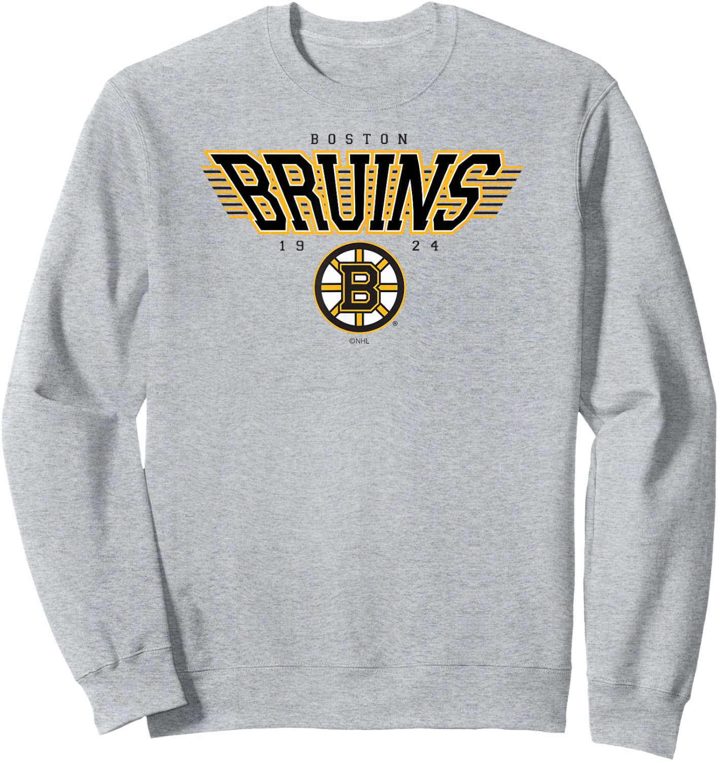 Boston Bruins Laser Gray Officially Licensed Sweatshirt - Sweatshirt | Ash