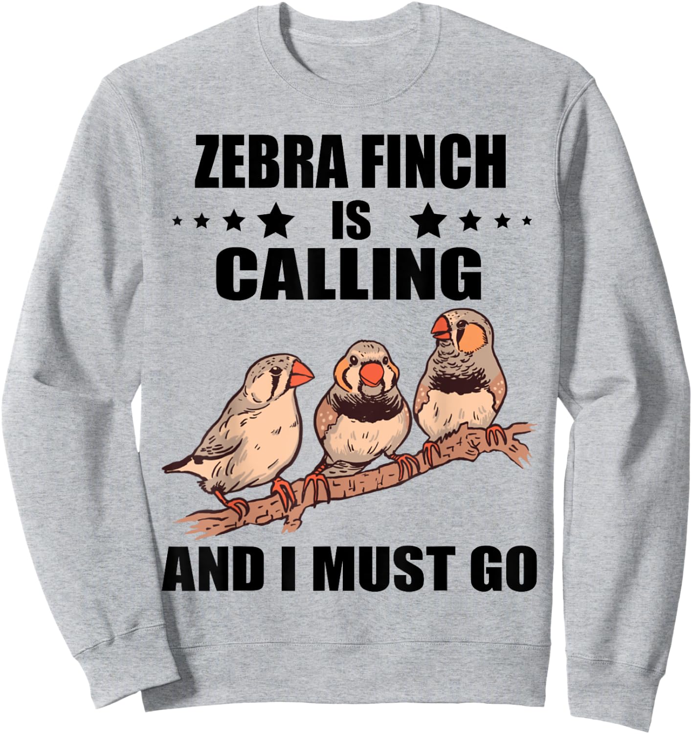 Zebra Finch Is Calling Ornithology Zebra Finches Birds Sweatshirt - Sweatshirt | Ash
