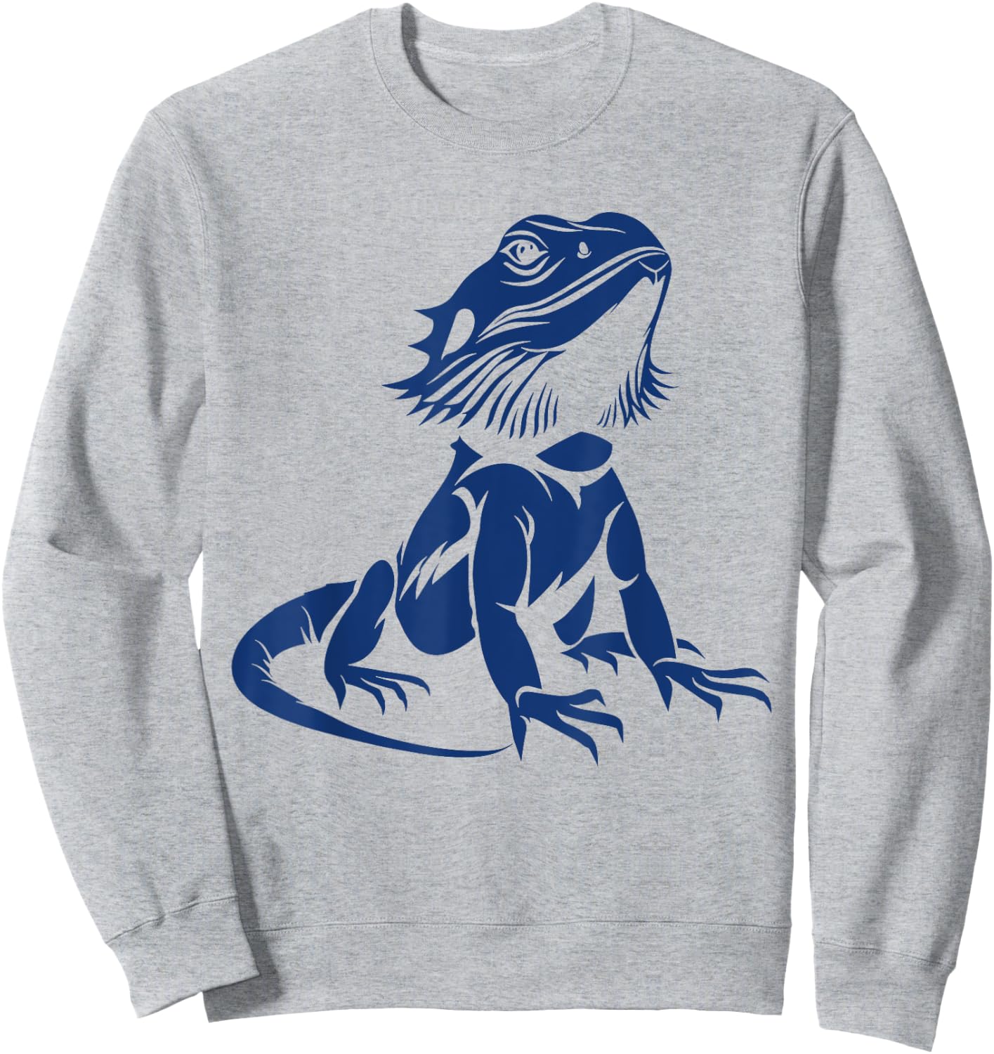 Cute Reptile Lizard Humor Pogona Simple Bearded Dragon Sweatshirt - Sweatshirt | Ash