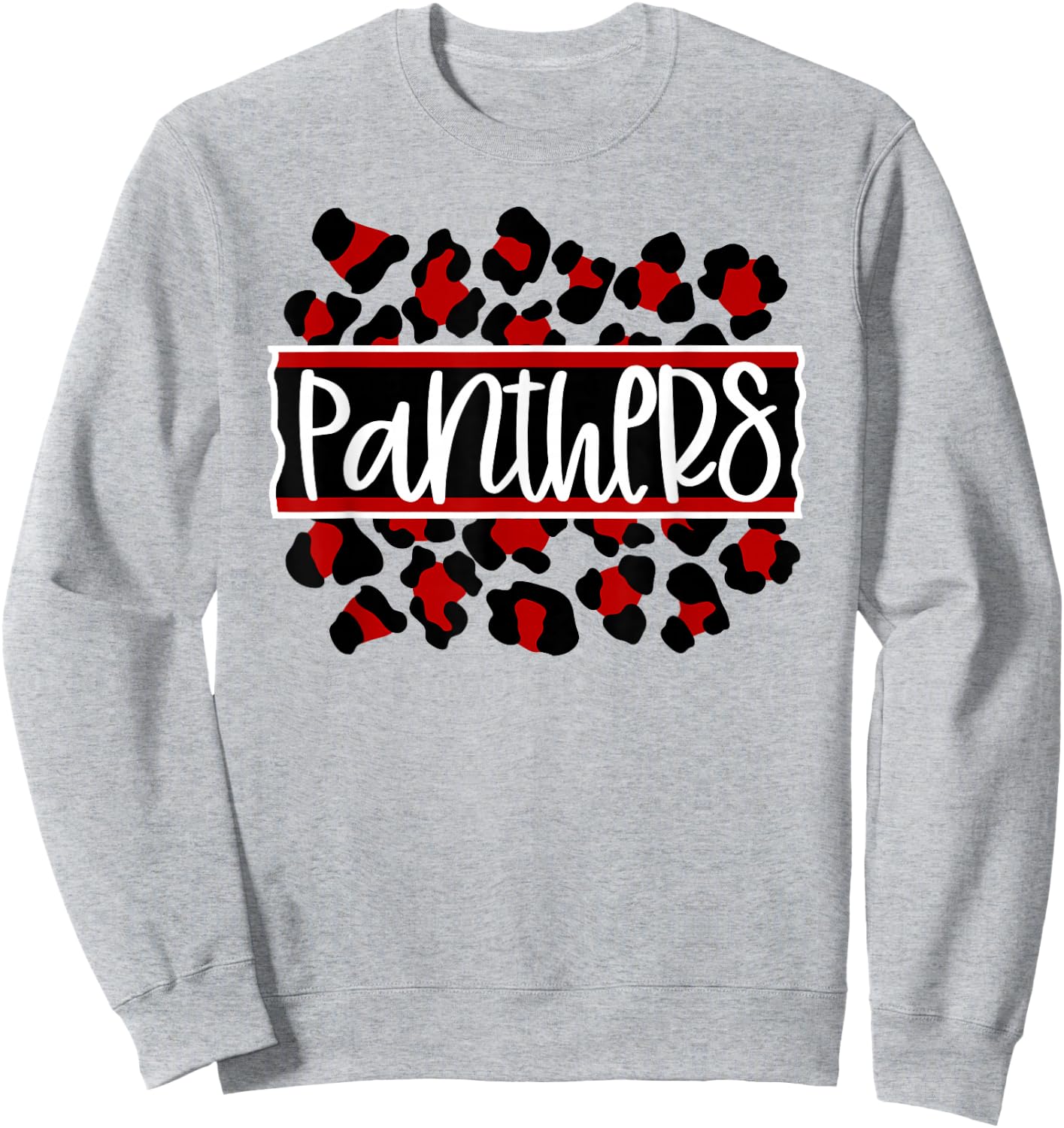 School Spirit Panthers Panther Pride Red and Black Sweatshirt - Sweatshirt | Ash