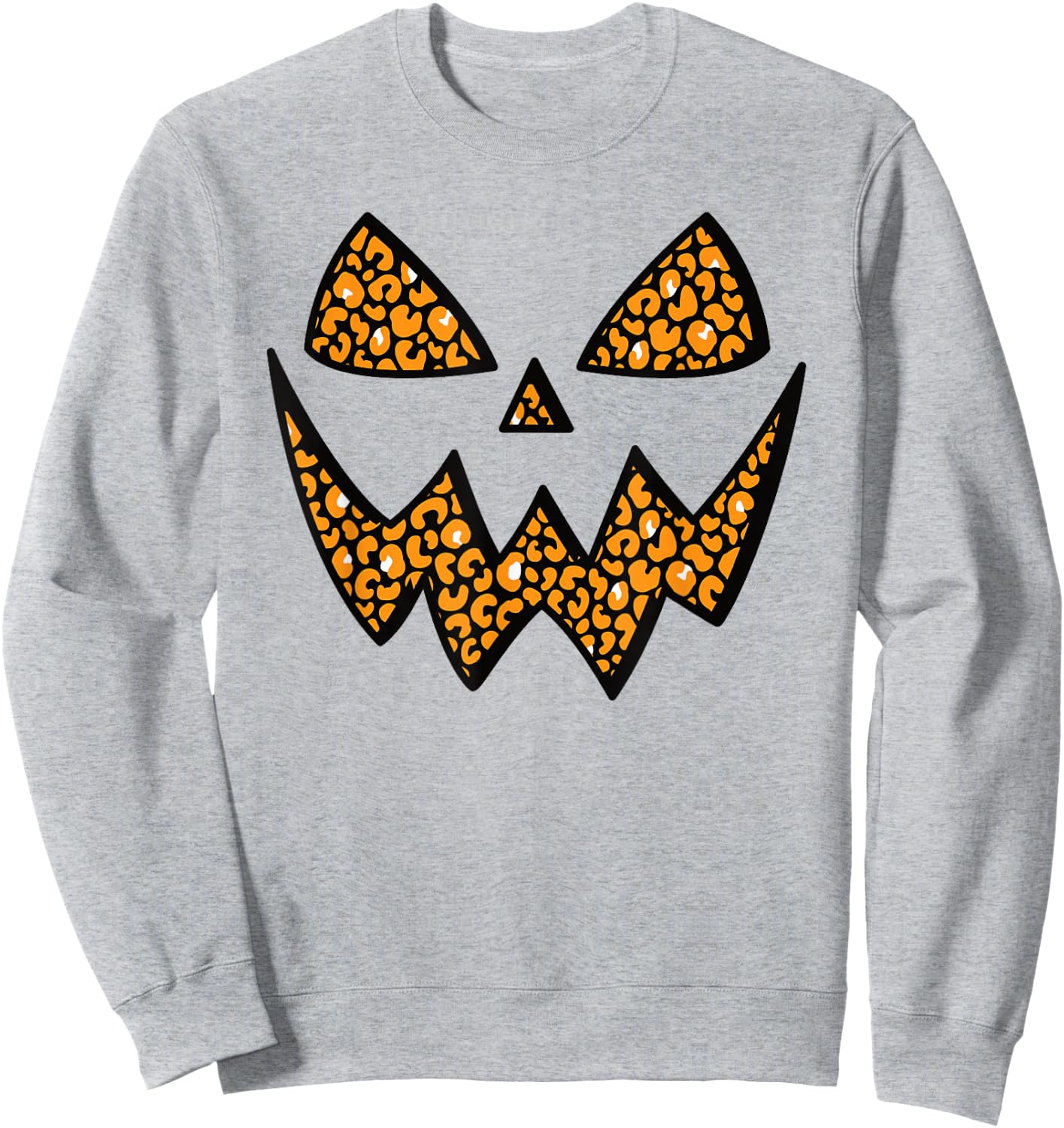 Halloween Jack O Lantern Pumpkin Face Men Women Kids Sweatshirt - Sweatshirt | Ash