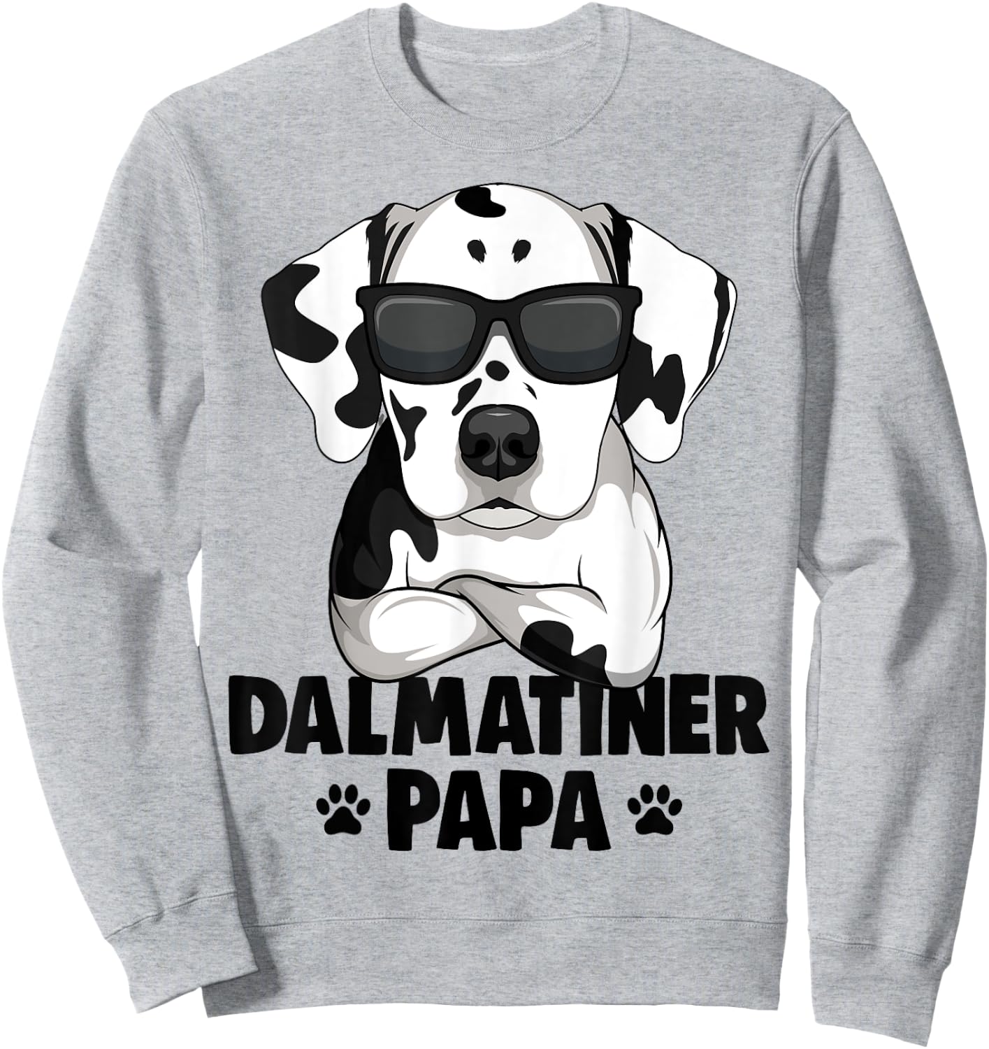 Dalmatian Papa Dog Herrchen Men Sweatshirt - Sweatshirt | Ash