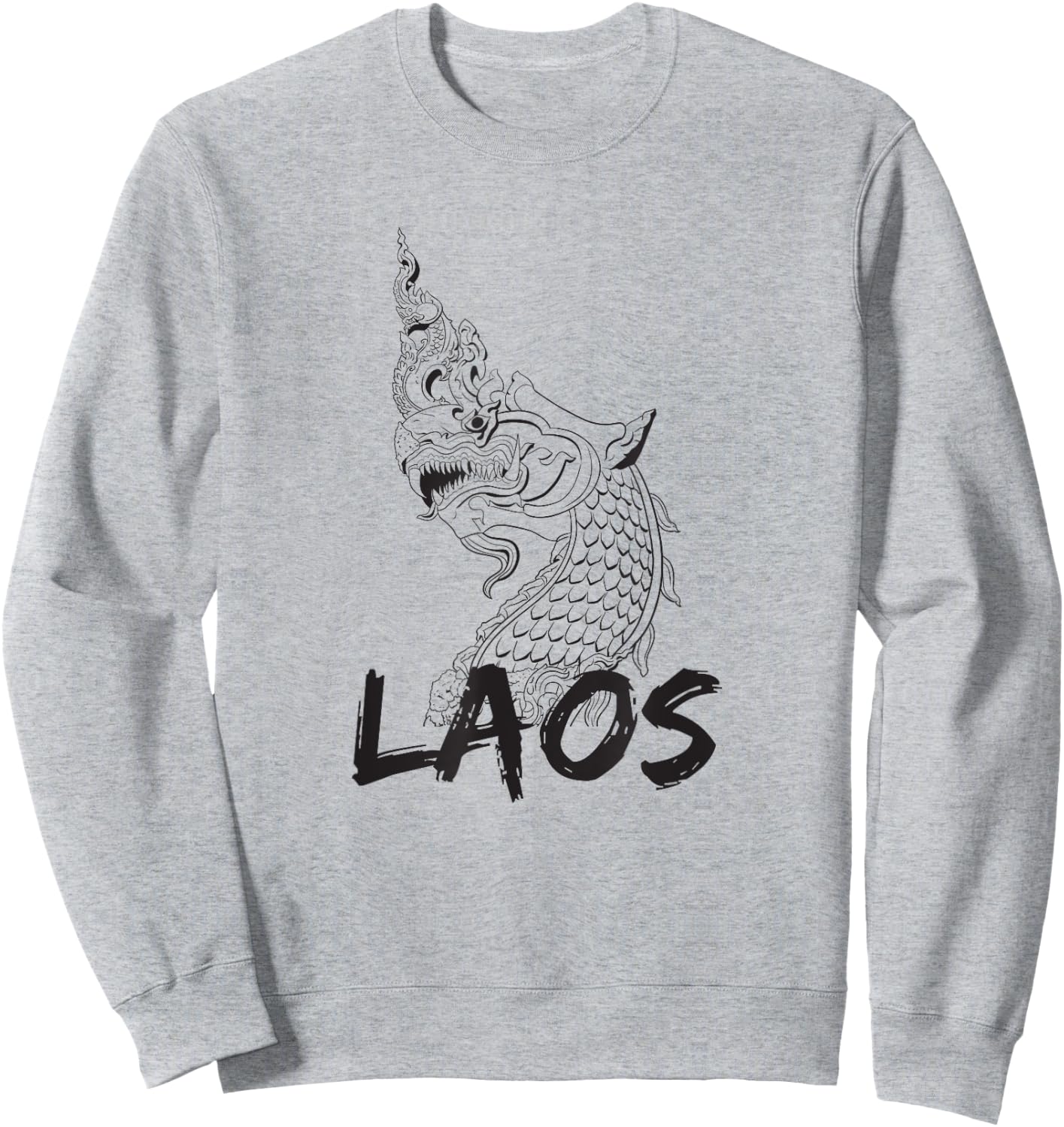 Laos Proud Lao Laotian Dragon Phaya Naga Sweatshirt - Sweatshirt | Ash