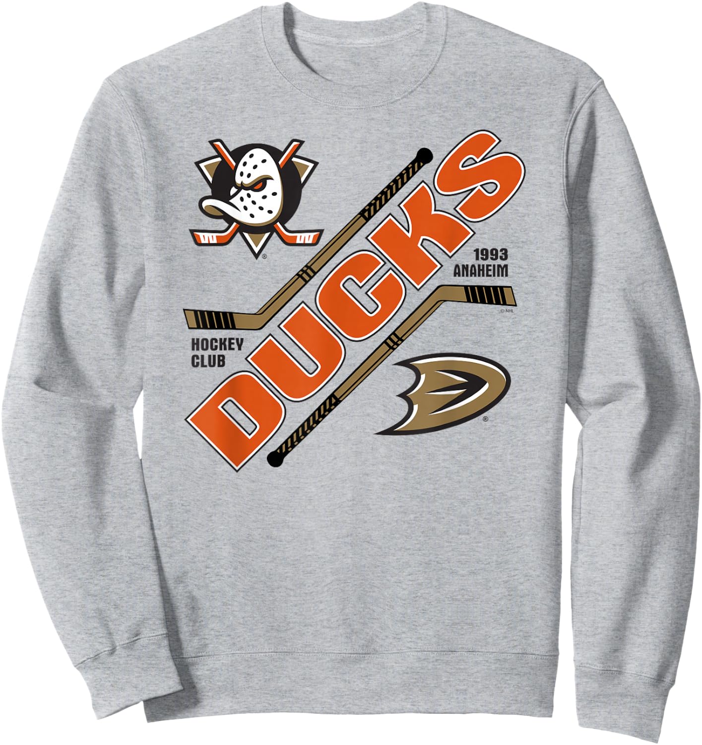 Anaheim Ducks Force Gray Officially Licensed Sweatshirt - Sweatshirt | Ash