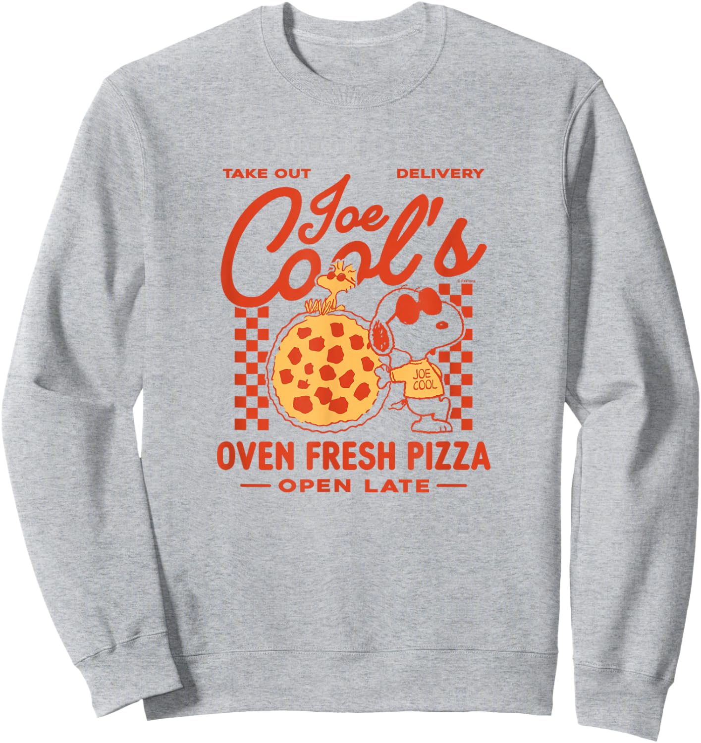 Peanuts - Joe Cool Pizza Sweatshirt - Sweatshirt | Ash