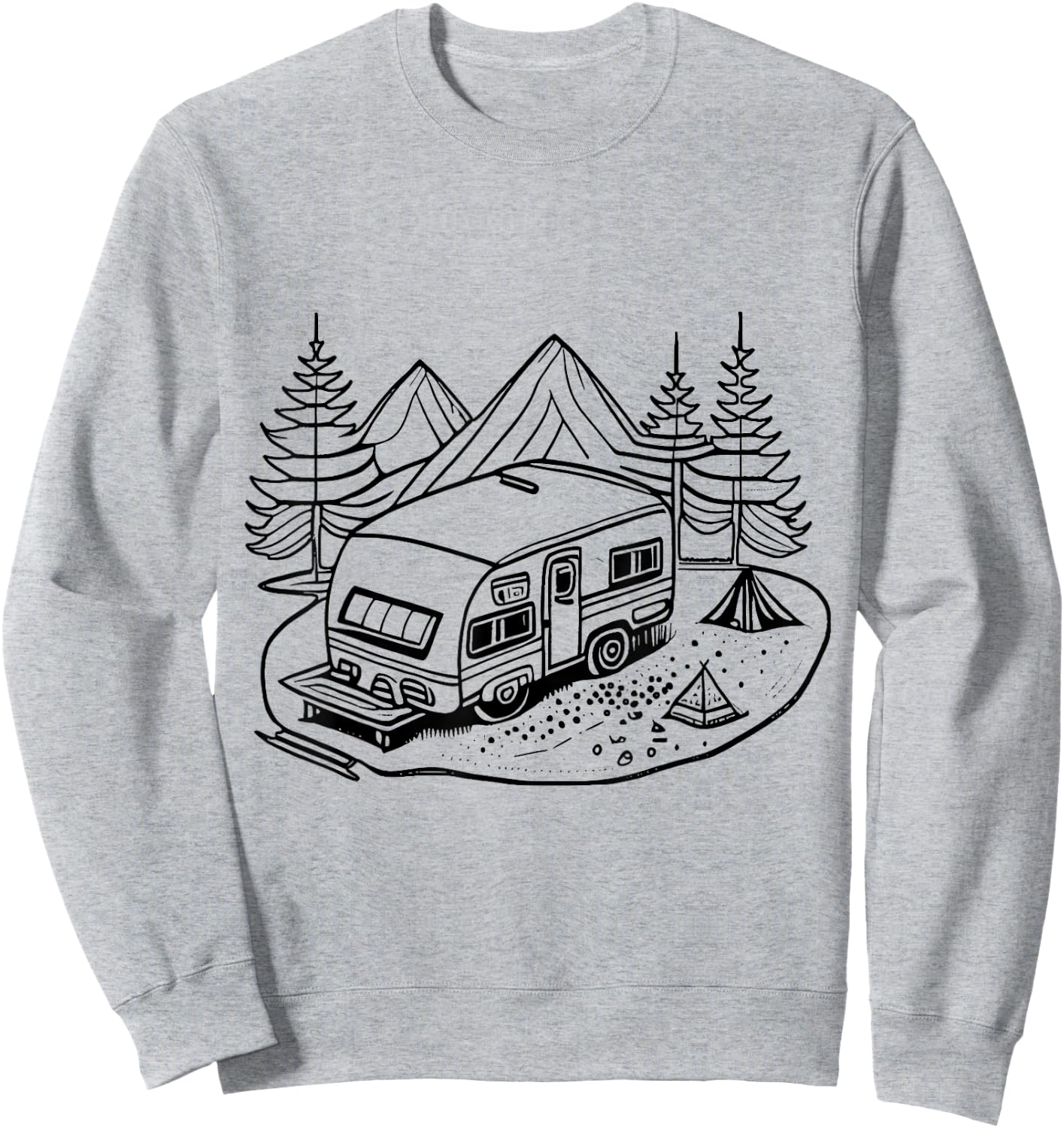 Coloring camping caravan and painting them yourself Sweatshirt - Sweatshirt | Ash
