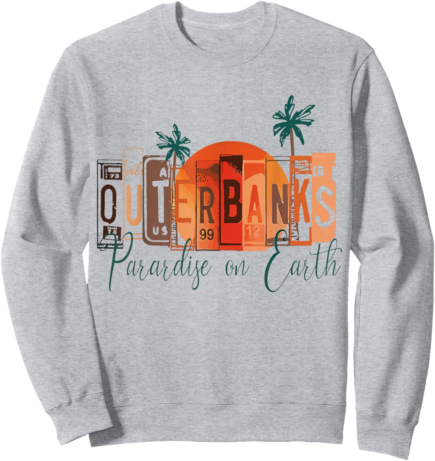 Outer Banks OBX North Carolina Summer Retro Preppy Throwback , White Sweatshirt - Sweatshirt | Ash