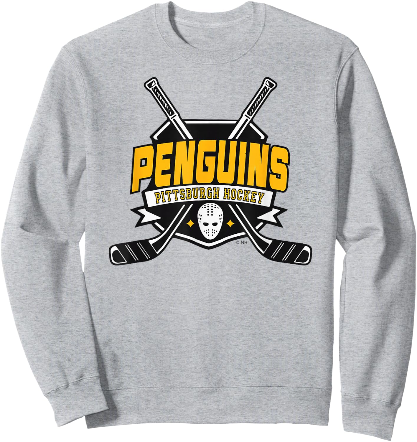 Pittsburgh Penguins Hockey Sticks Gray Officially Licensed Sweatshirt - Sweatshirt | Ash