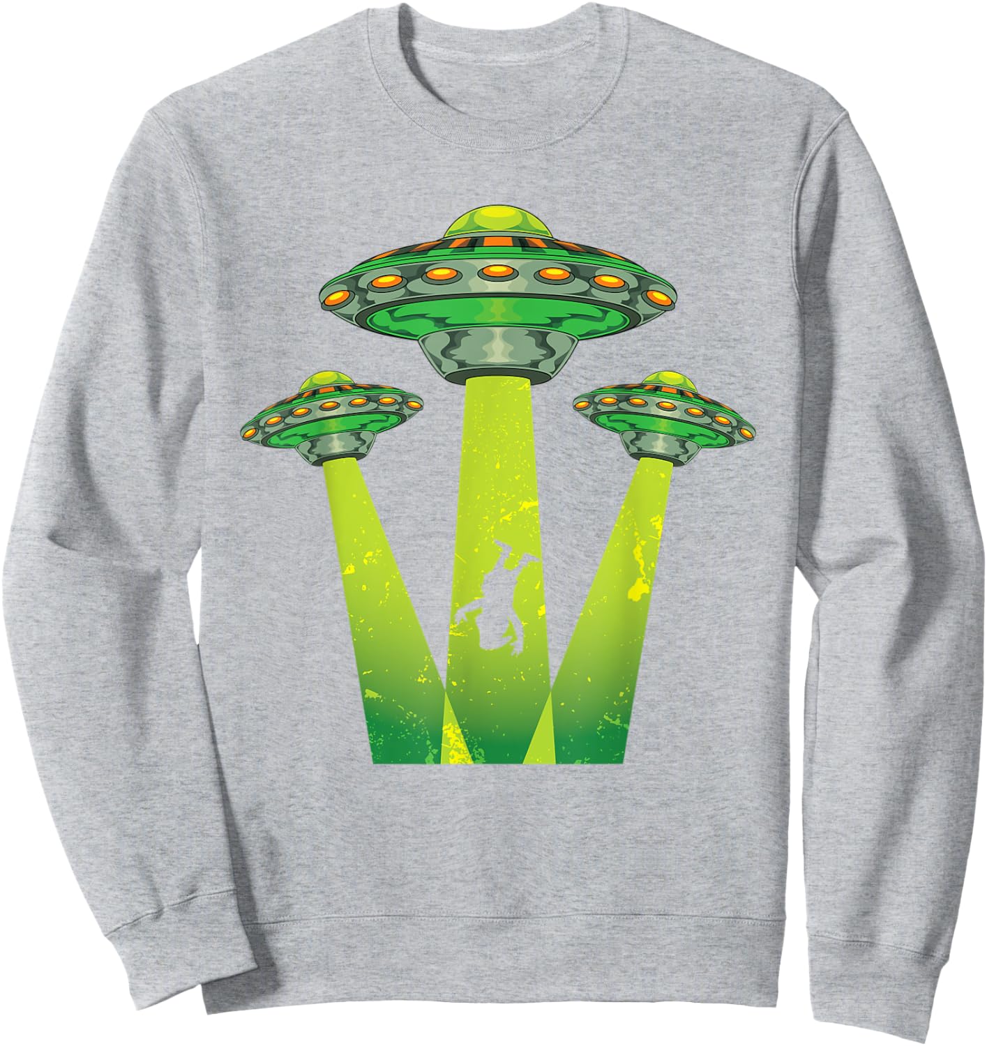 Alien Extraterrestrial Gnome UFO Abduction Nordic Gnome Sweatshirt - Sweatshirt | Ash