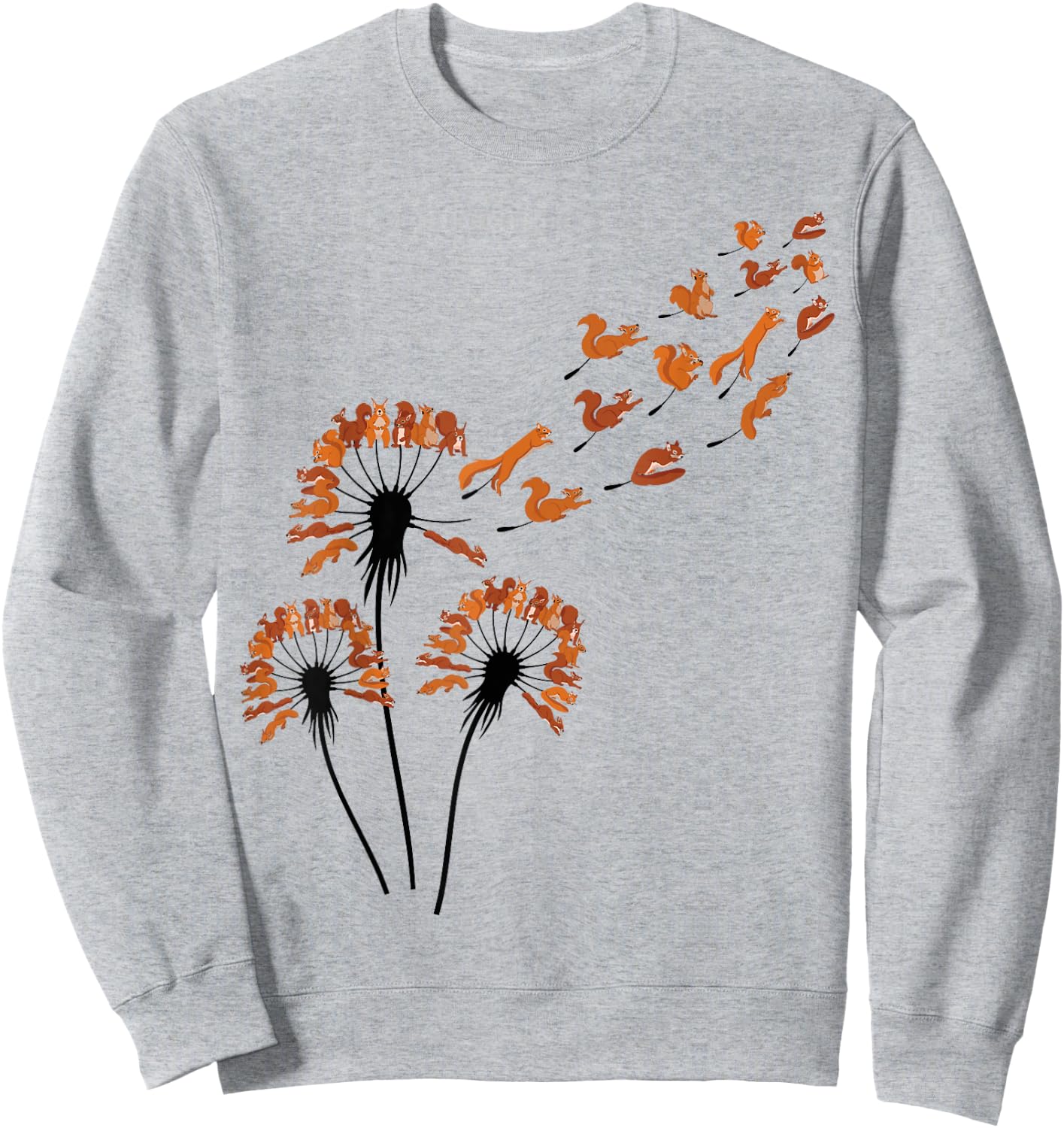 Dandelion Squirrel Stuff for Squirrel Lover | Squirrel Sweatshirt - Sweatshirt | Ash