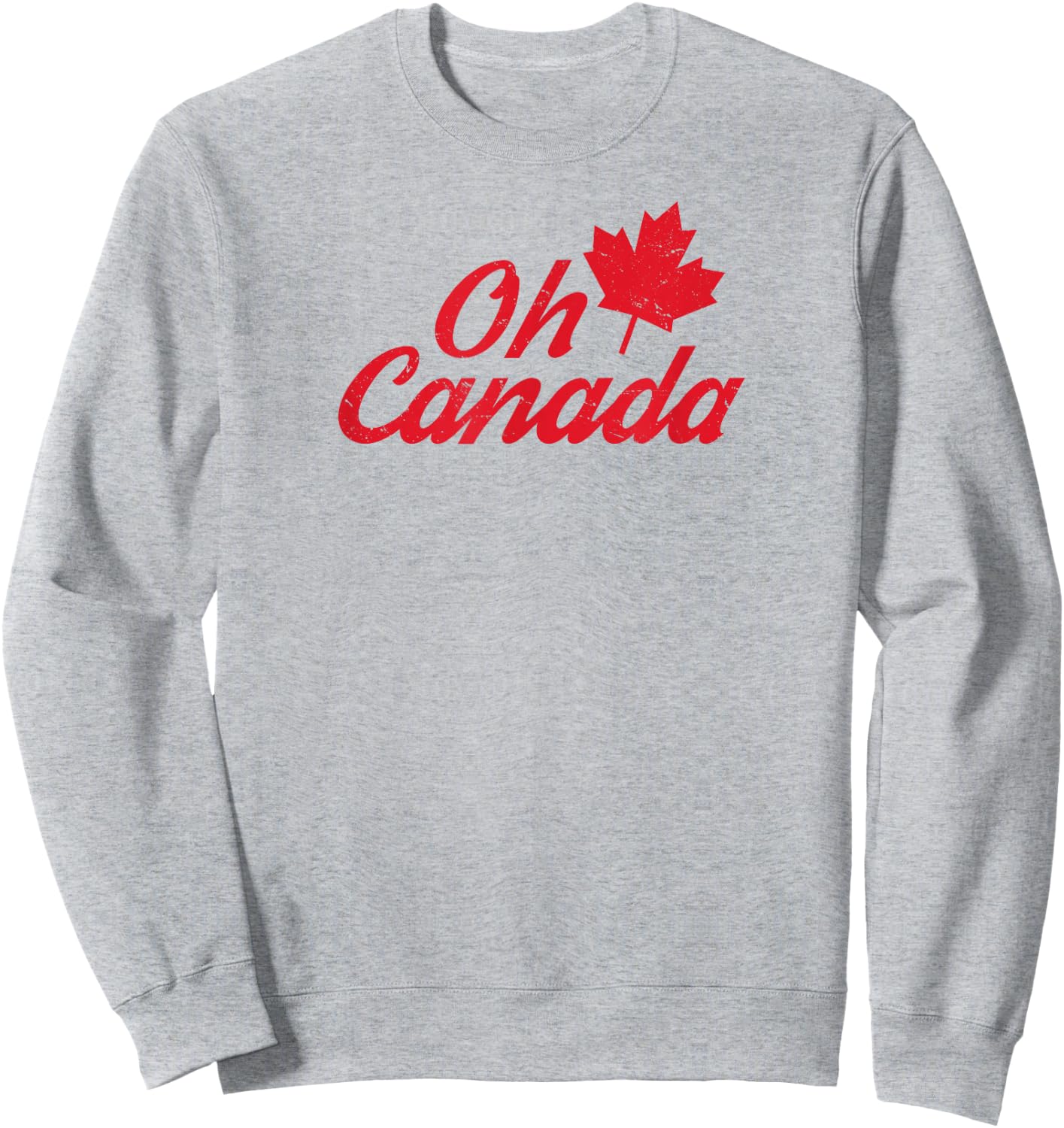 Oh Canada Happy Canada Day Cute Maple Leaf Independence Day Sweatshirt - Sweatshirt | Ash