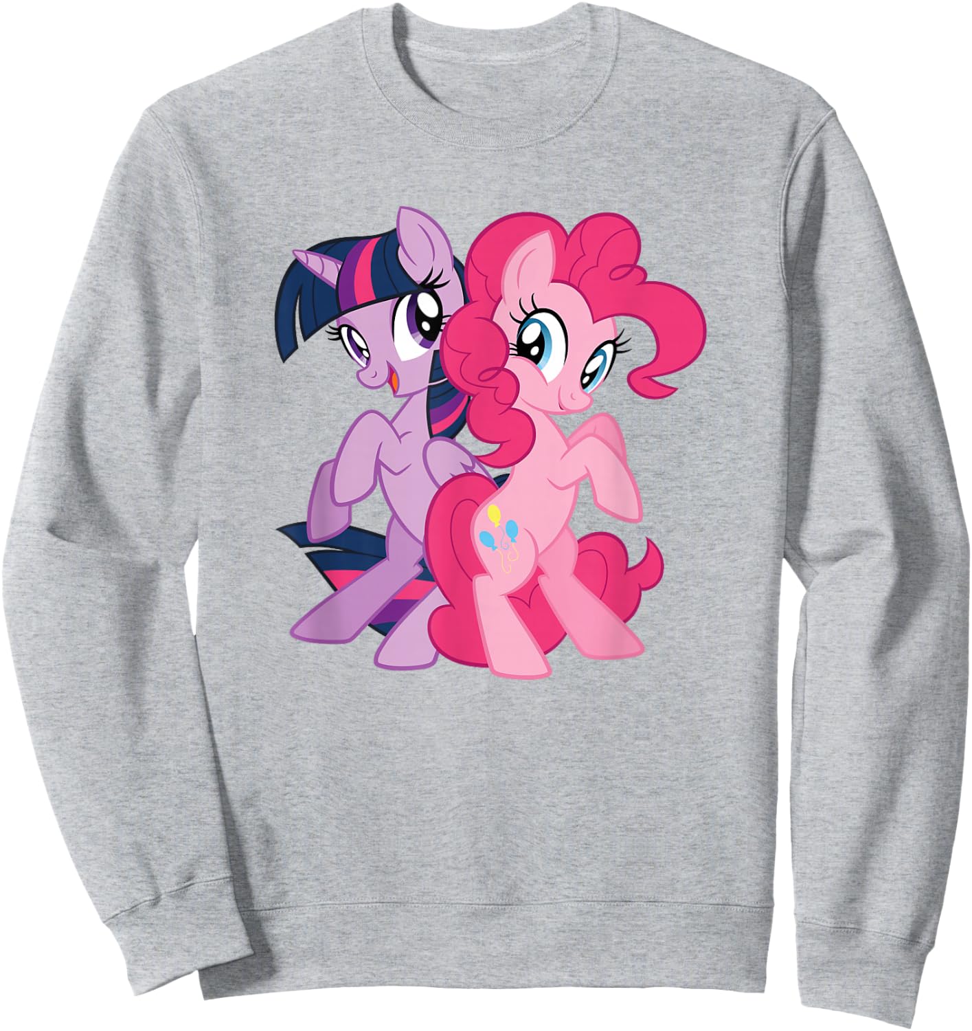 Twilight Sparkle And Pinkie Pie Back To Back Sweatshirt - Sweatshirt | Ash