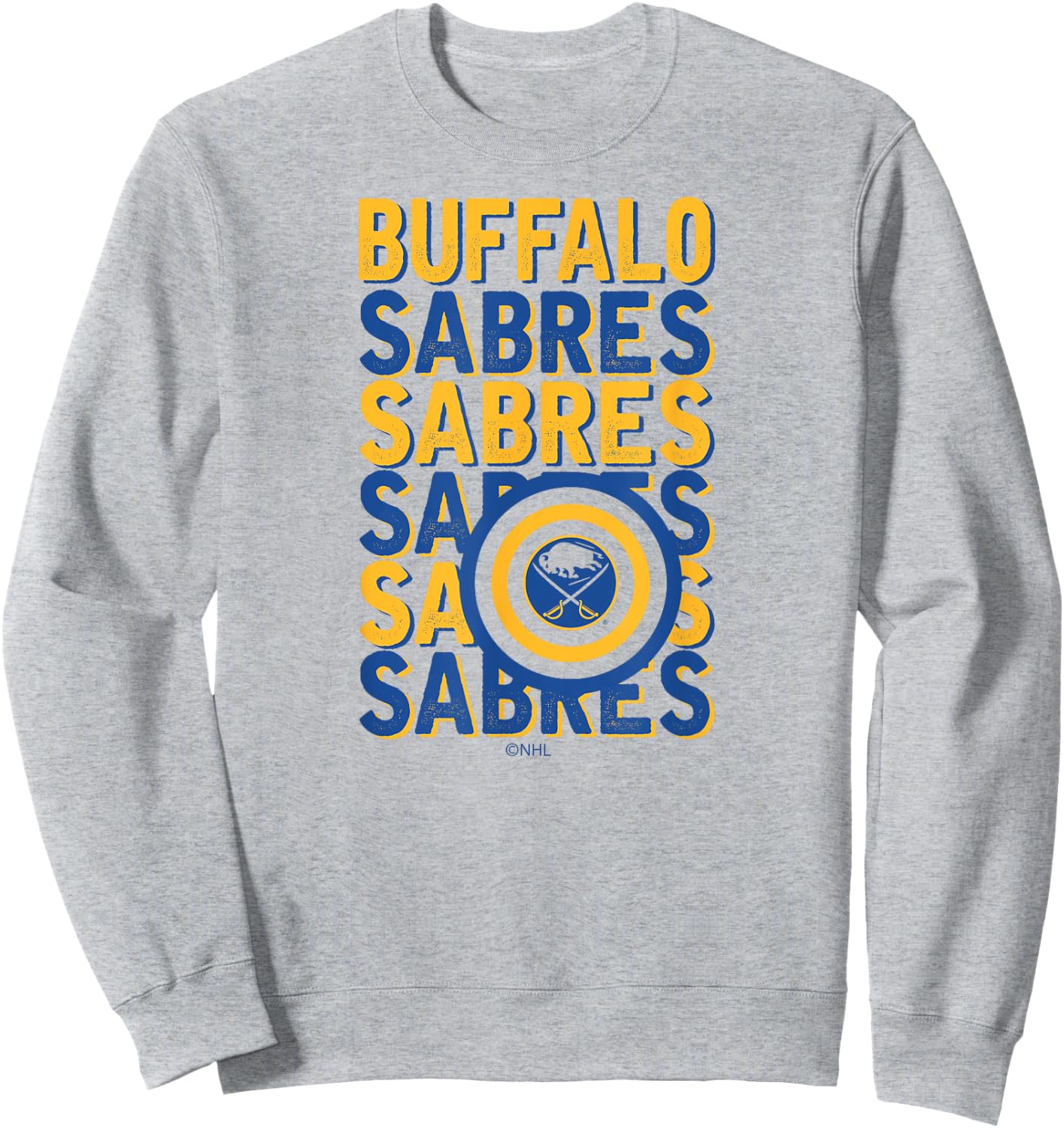 Buffalo Sabres Repeat White Officially Licensed Sweatshirt - Sweatshirt | Ash