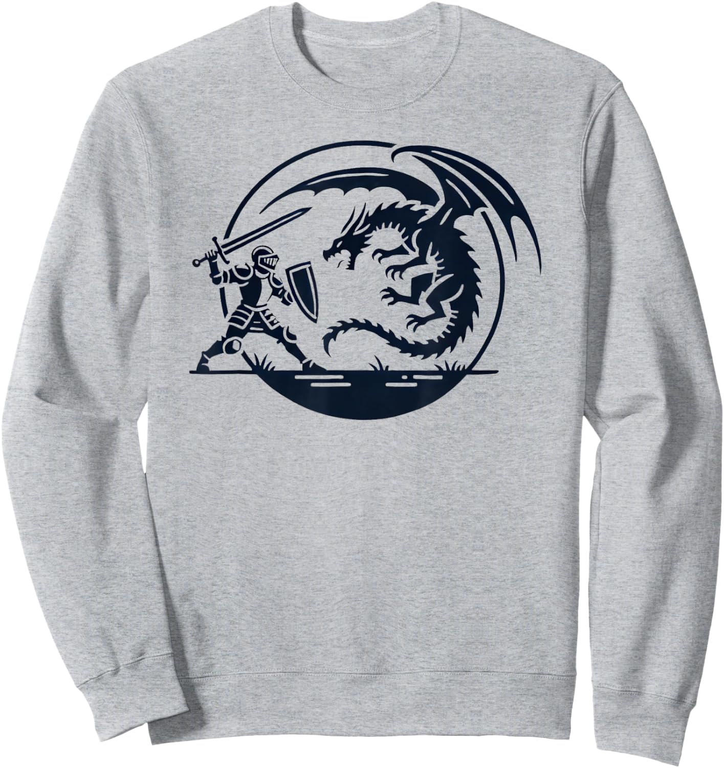 Medieval Dragon Knight Renaissance Fair Faire Festival Theme Sweatshirt - Sweatshirt | Ash