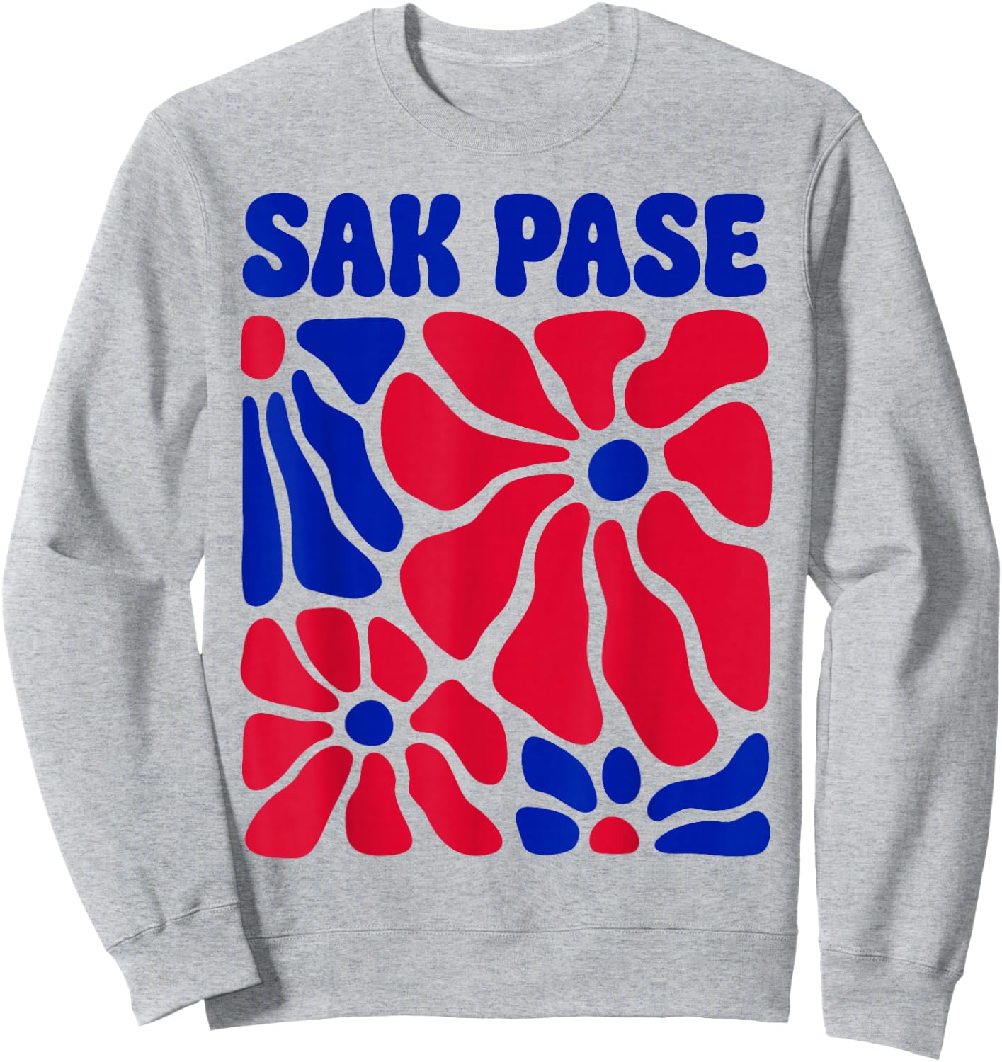 Sak Pase Haitian Floral Boho Flowers Haiti Haitian Girl Sweatshirt - Sweatshirt | Ash