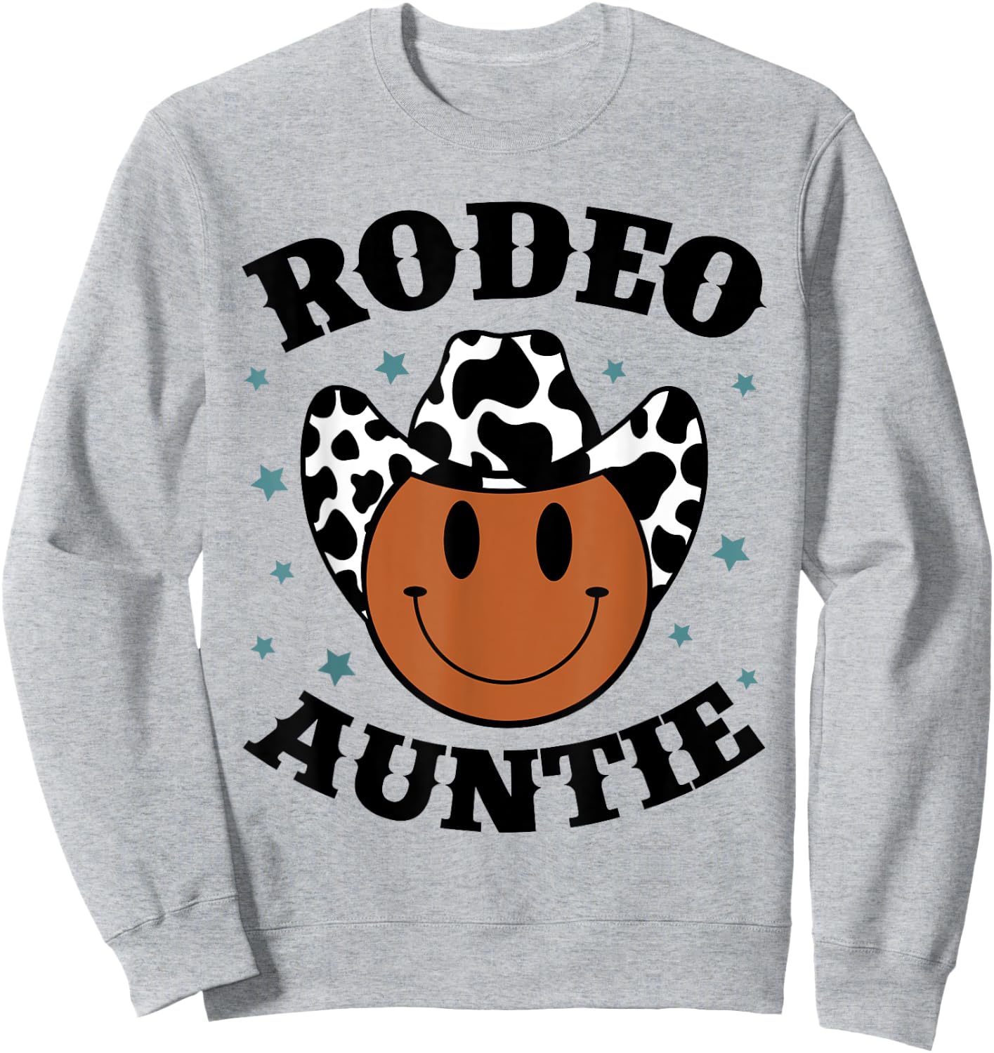 Rodeo Auntie Western Rodeo Cowboy Birthday Party Matching Sweatshirt - Sweatshirt | Ash