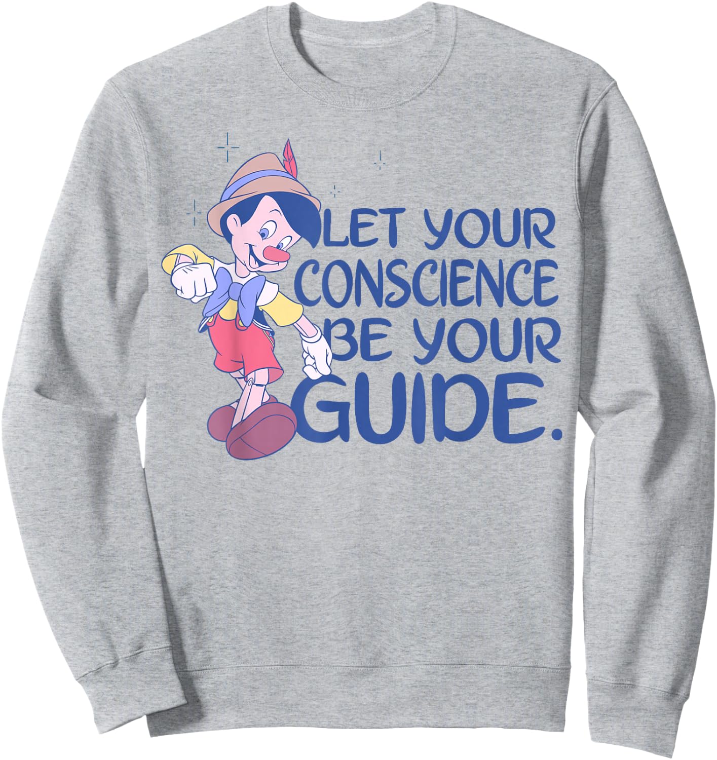 Disney Pinocchio Let Your Conscience Be Your Guide Sweatshirt - Sweatshirt | Ash
