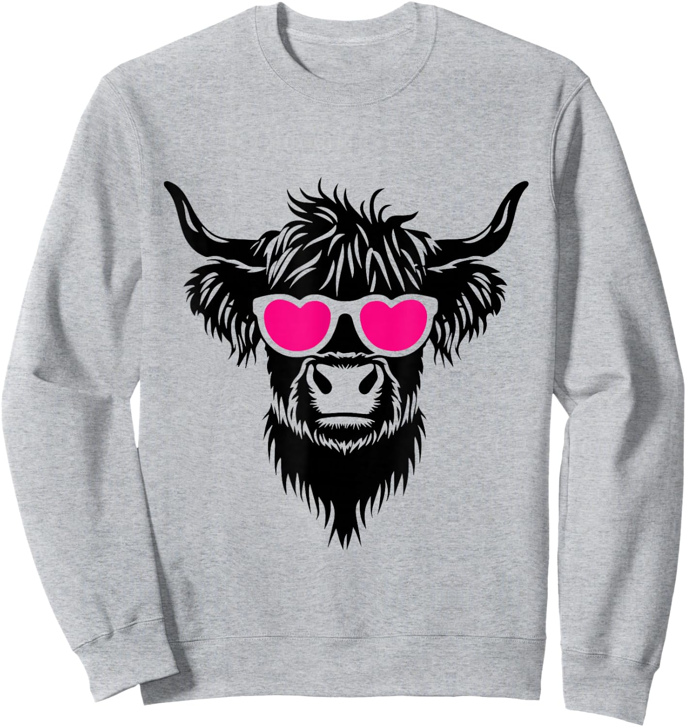 Cute Fluffy Farm Animals Highland Cow Sweatshirt - Sweatshirt | Ash