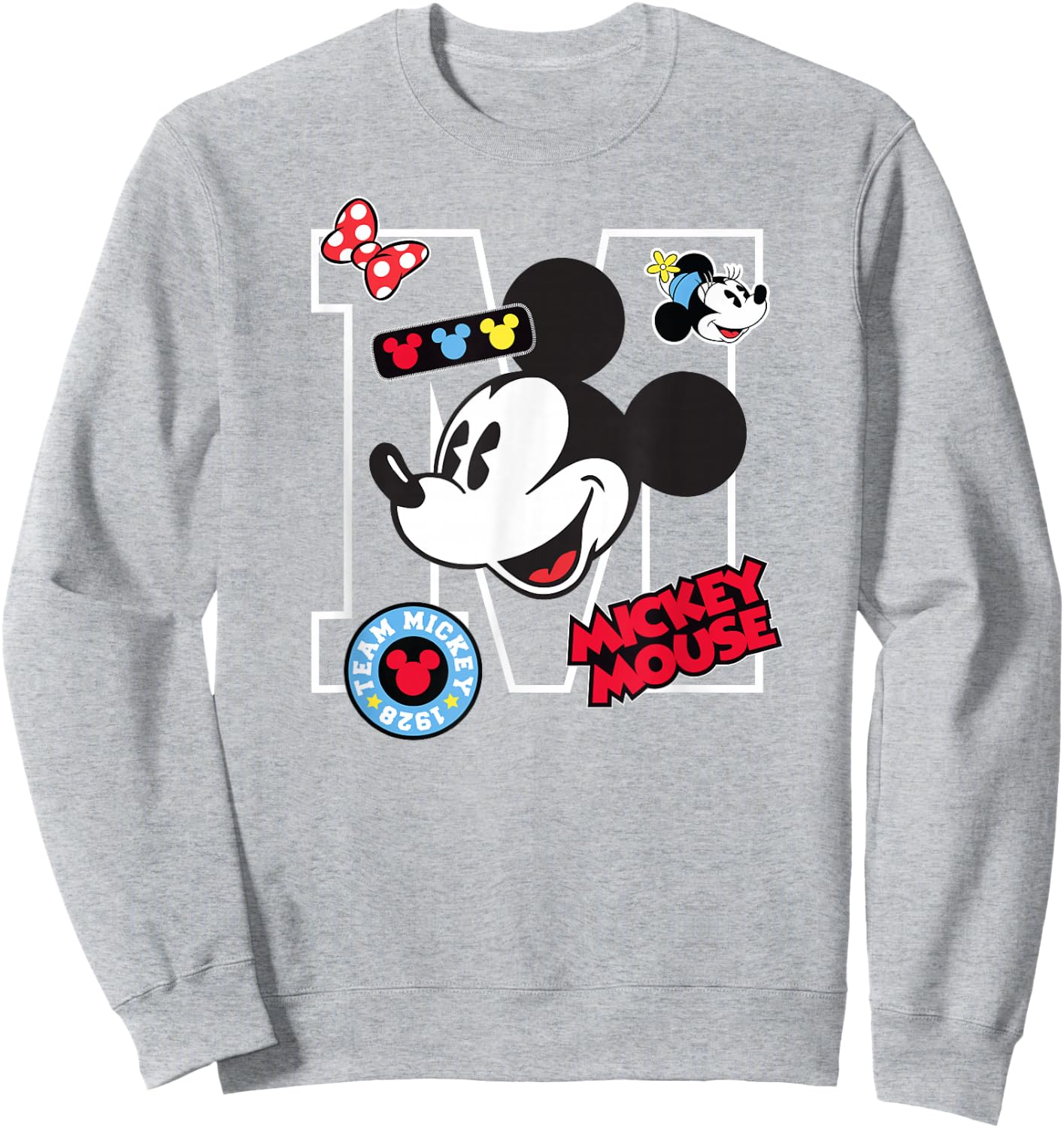 Disney Mickey Mouse Big M Sweatshirt - Sweatshirt | Ash