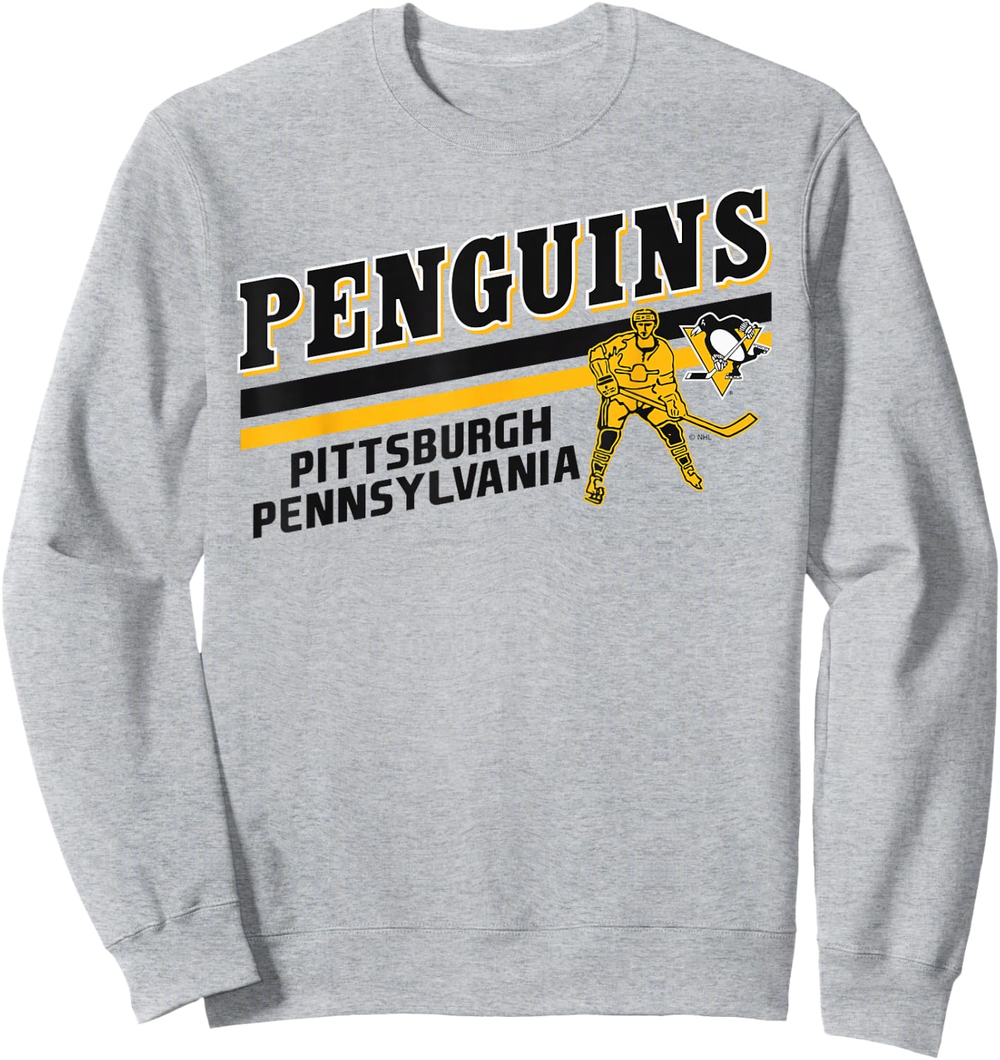 Pittsburgh Penguins Player Gray Officially Licensed Sweatshirt - Sweatshirt | Ash