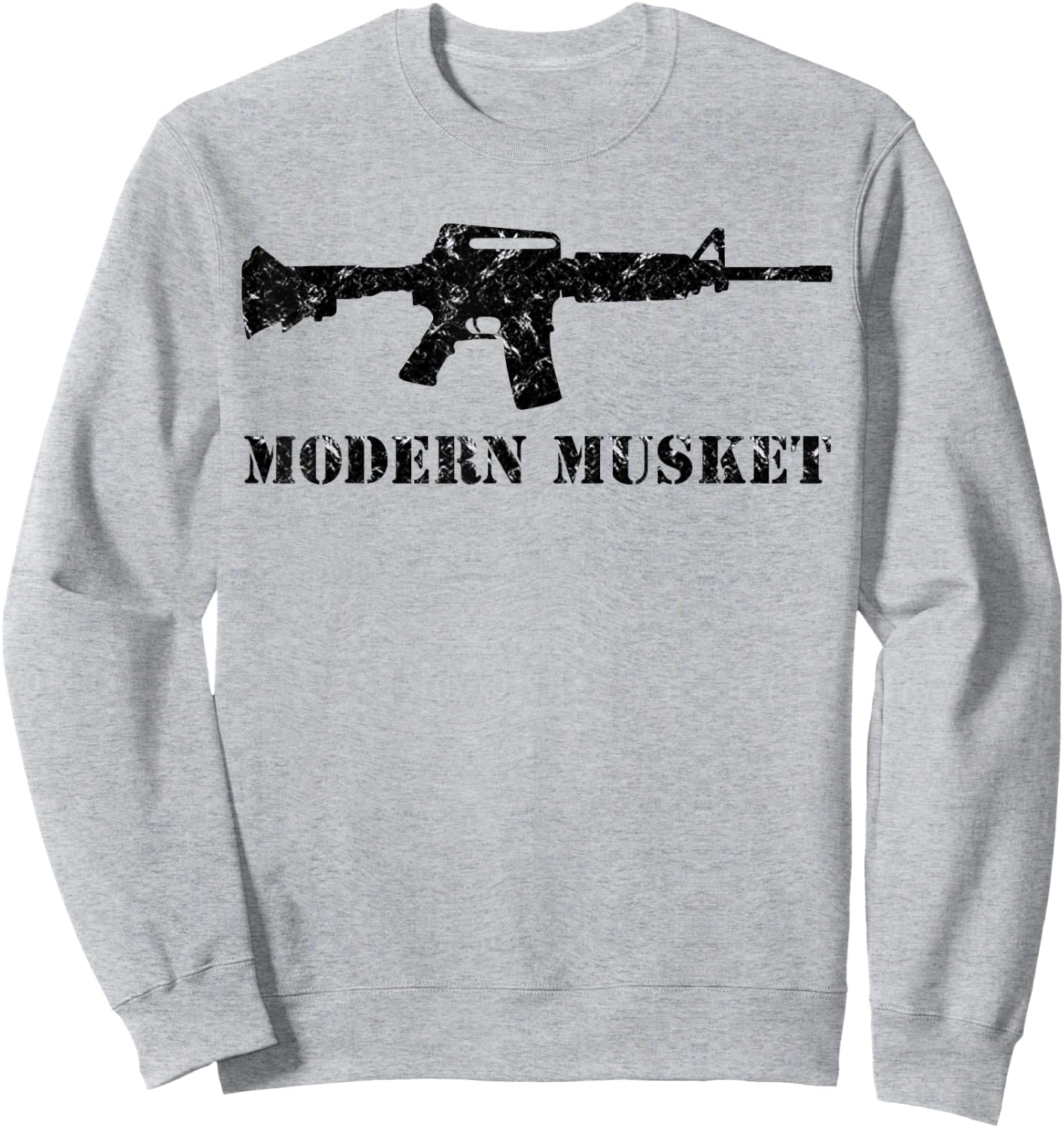Modern Musket AR15 M16 M4 Black Assault Rifle Carbine Shirt Sweatshirt - Sweatshirt | Ash