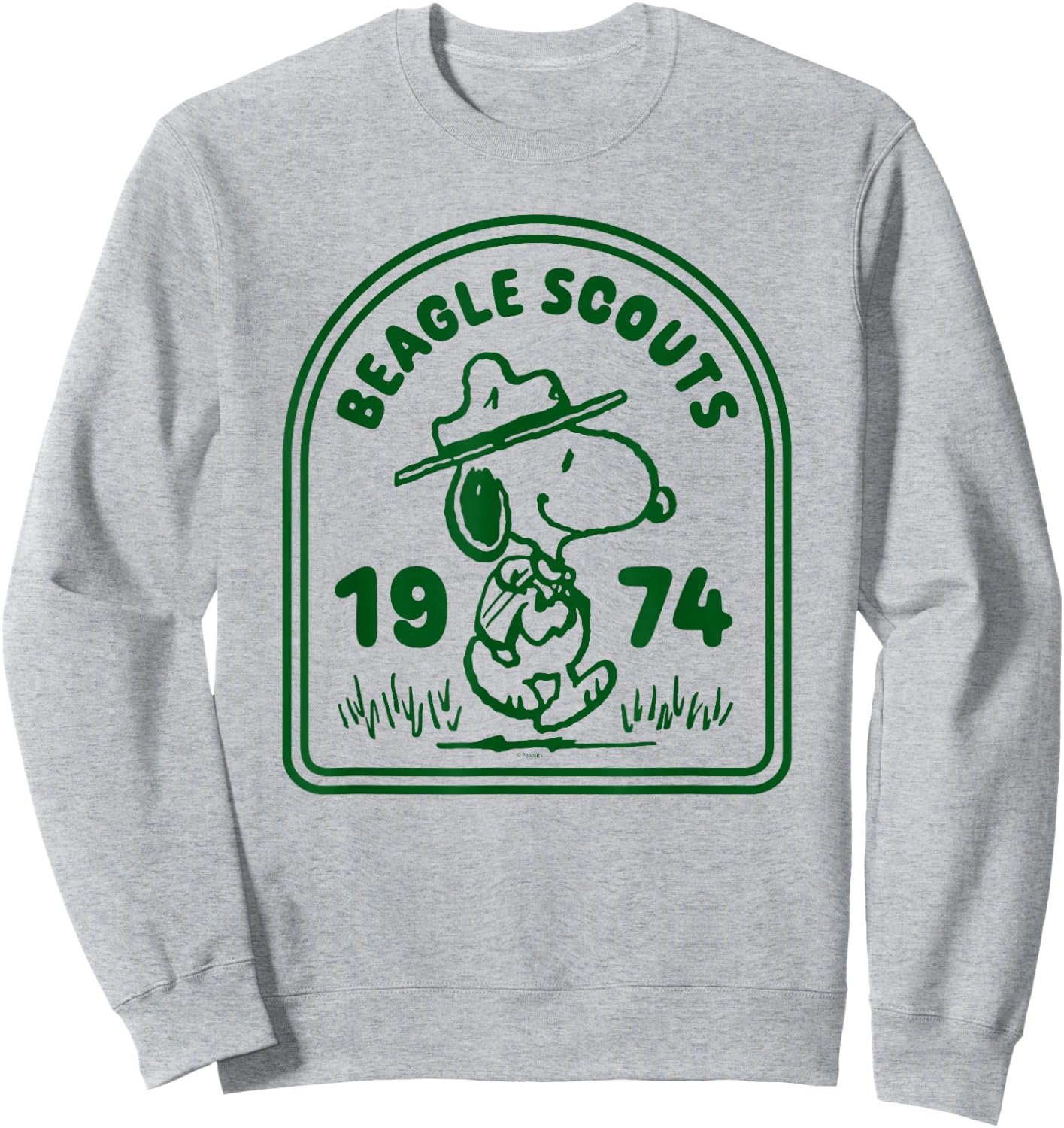 Peanuts - Beagle Scouts One Color Badge Sweatshirt - Sweatshirt | Ash