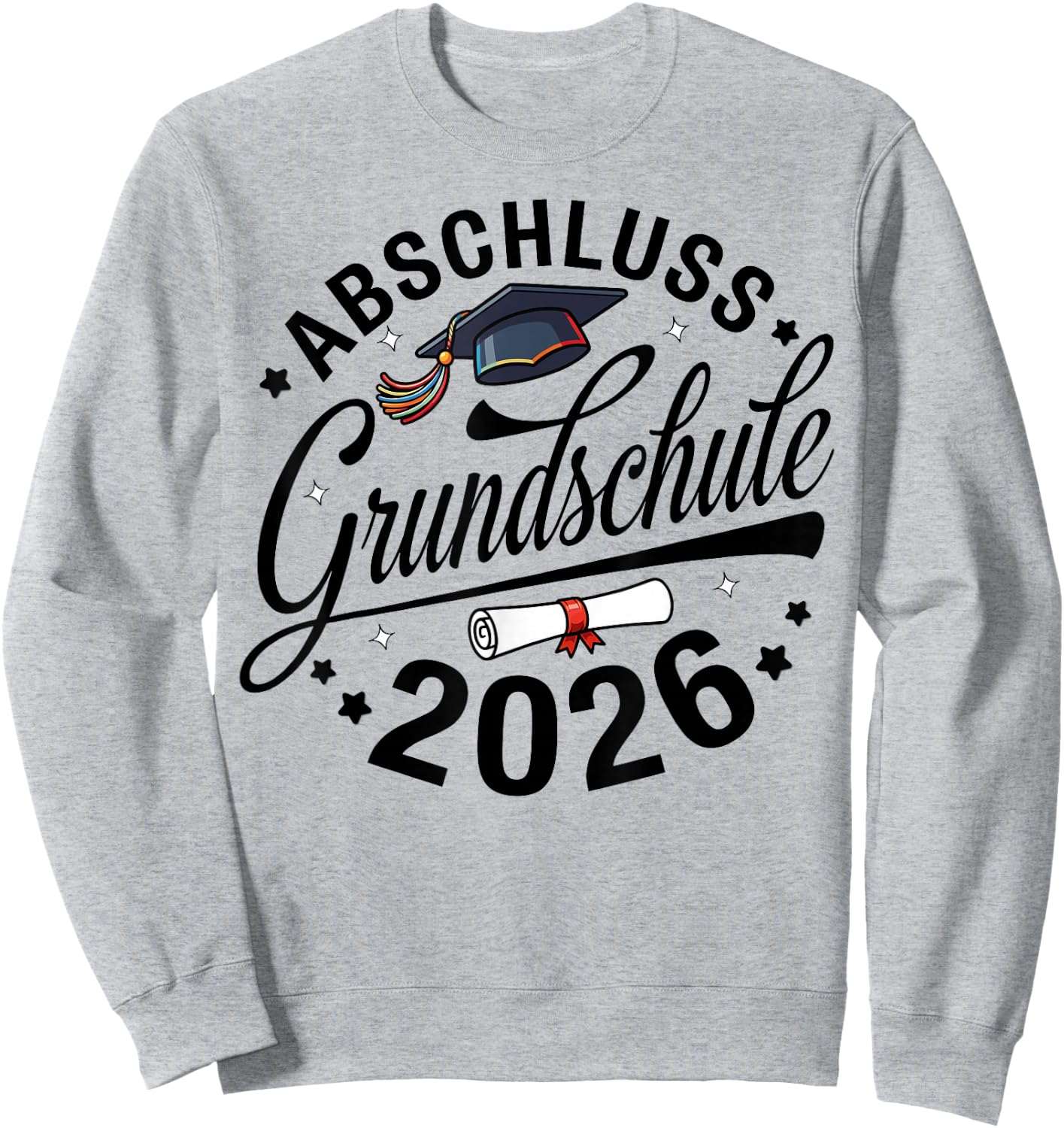 Abschluss Grundschule geschafft 2026 Abschied Sweatshirt - Sweatshirt | Ash