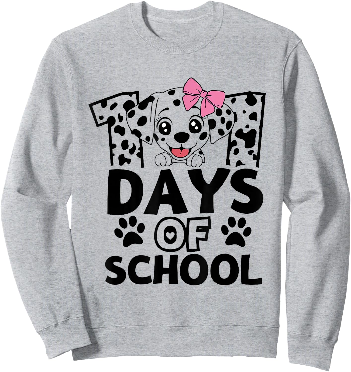 100 Days Of School Dog Lover 100th Day Of School For Girls Sweatshirt - Sweatshirt | Ash