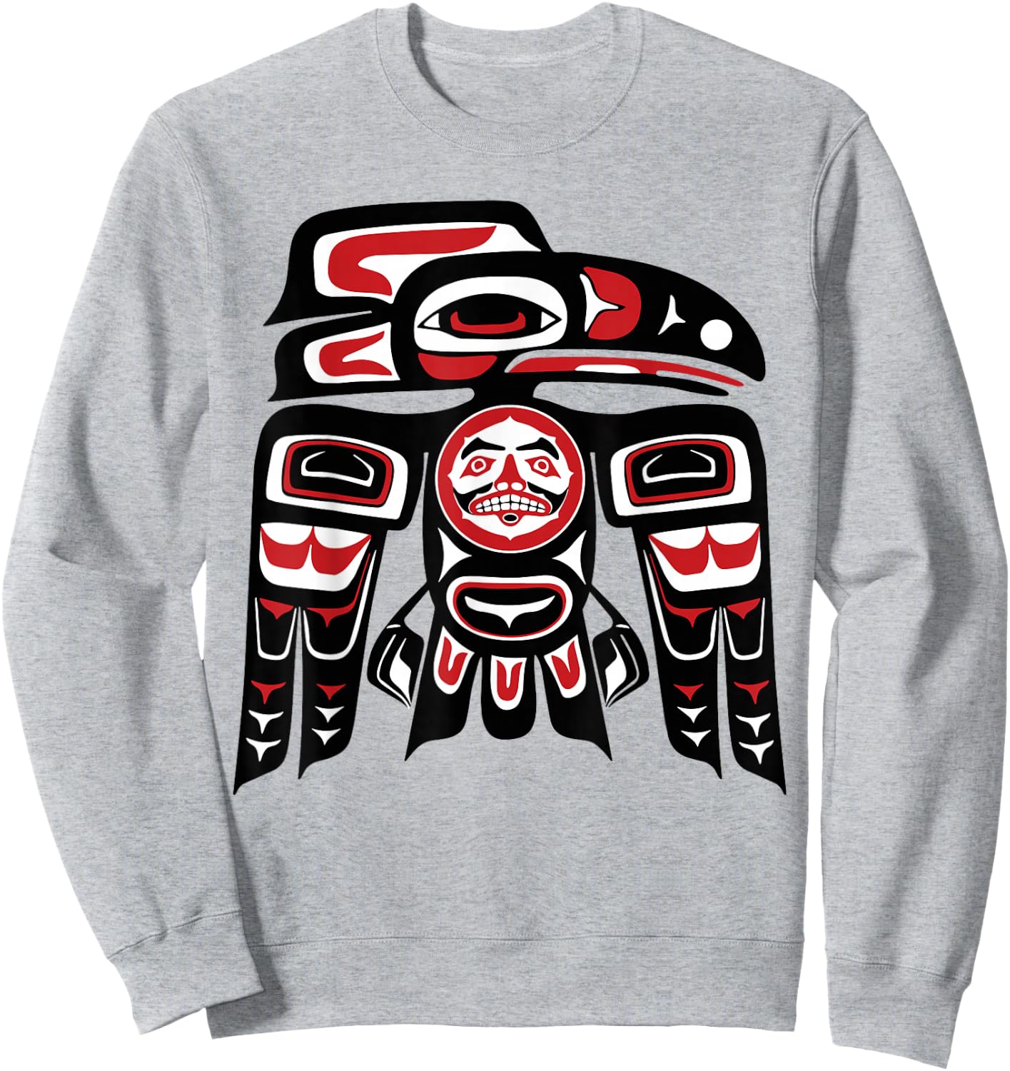 Haida Raven Native American, Raven Tlingit Men Women Sweatshirt - Sweatshirt | Ash